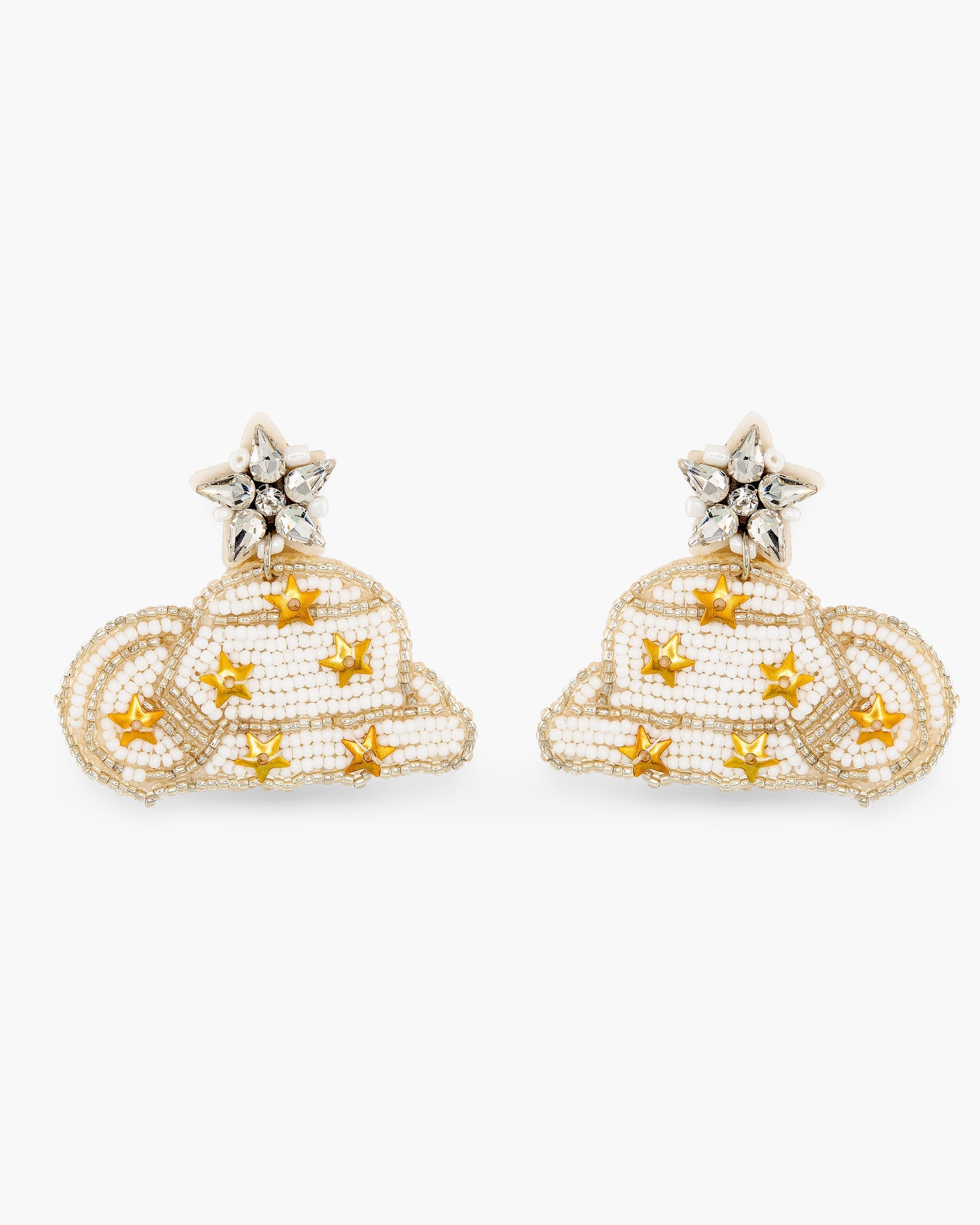 Beaded Cowboy Hat Earrings