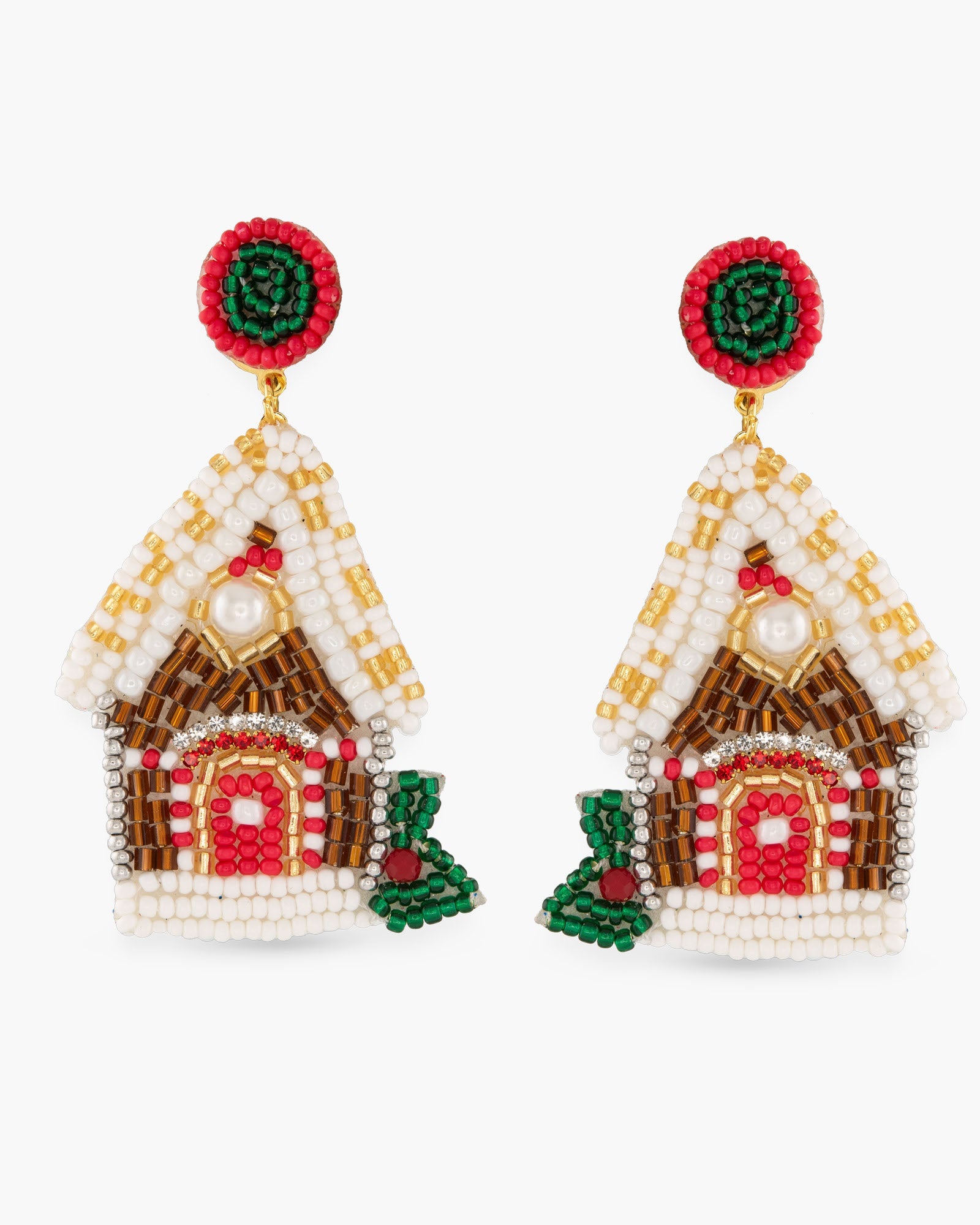 Beaded Christmas Earrings