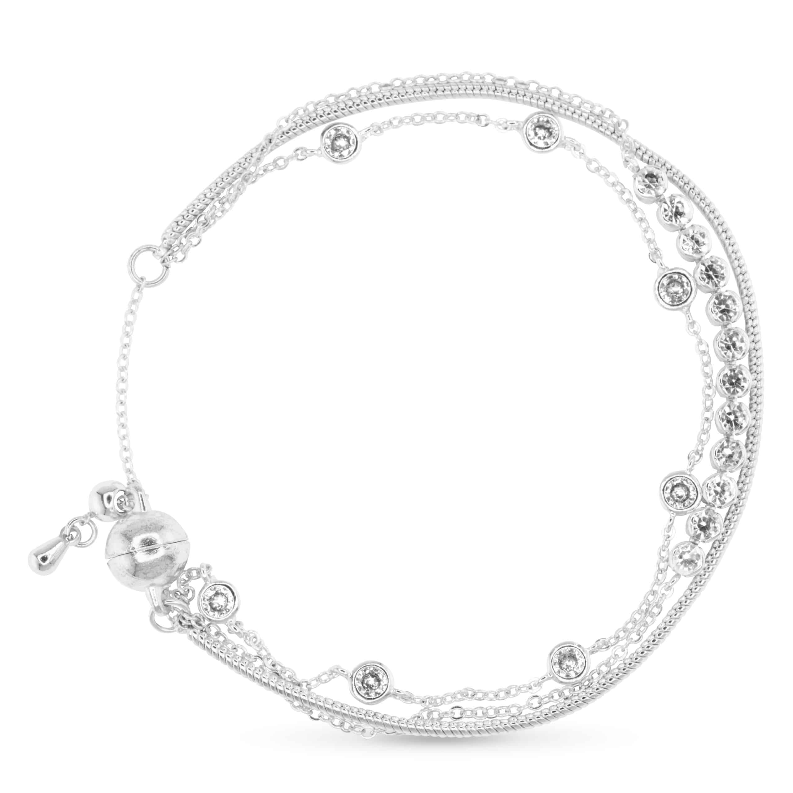 CZ and Snake Chain Bracelet