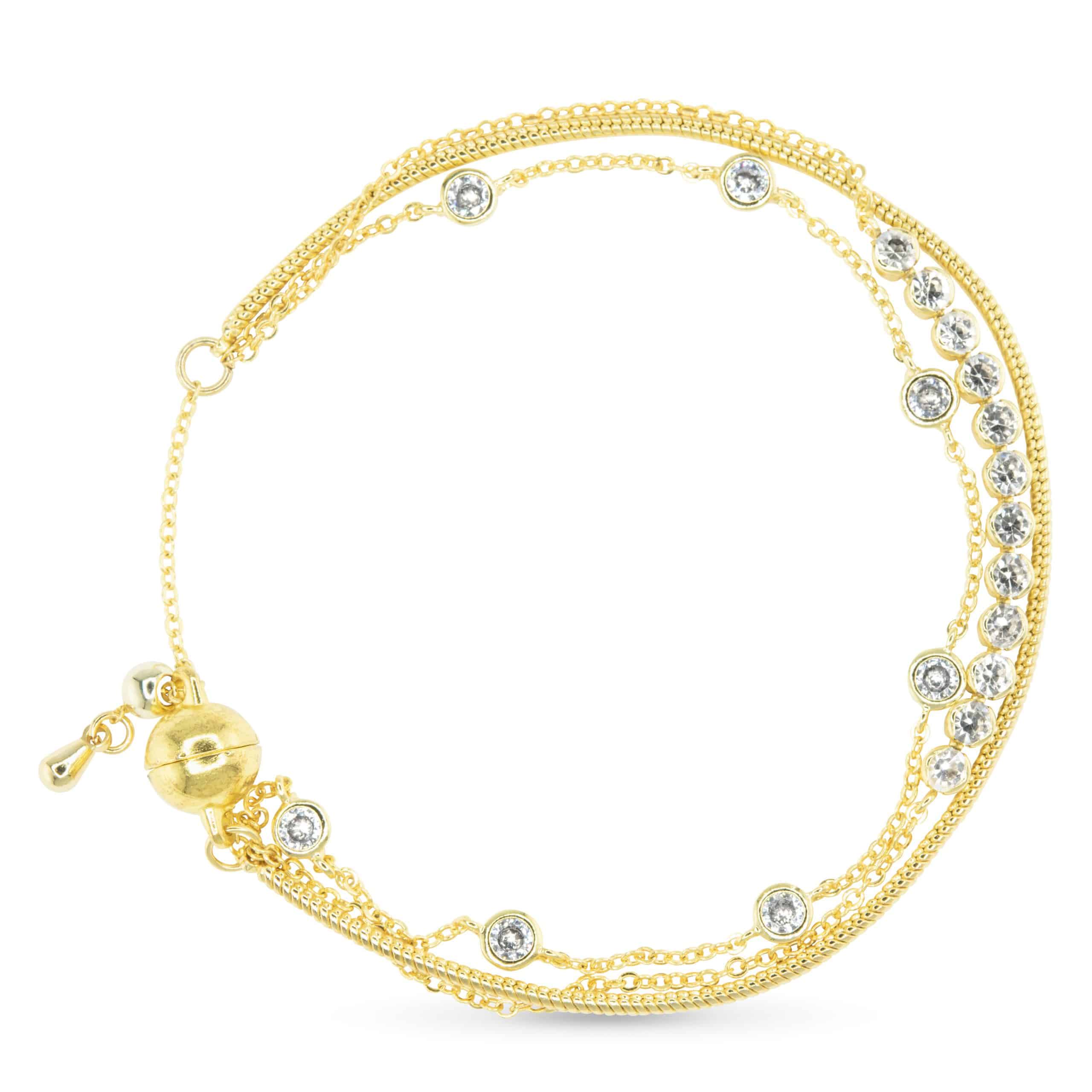 CZ and Snake Chain Bracelet