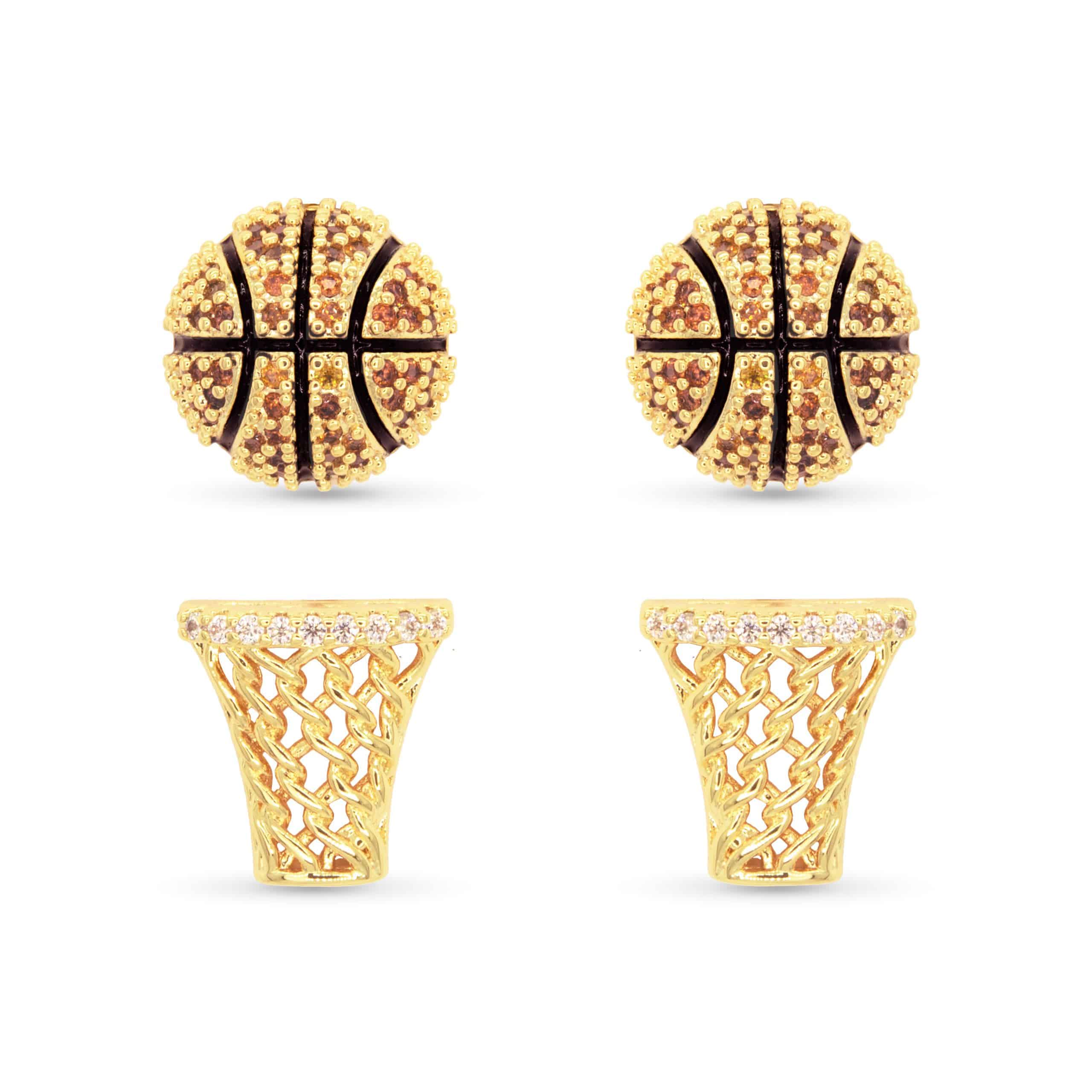 Sparking CZ Sports & Game Day Duo Earrings