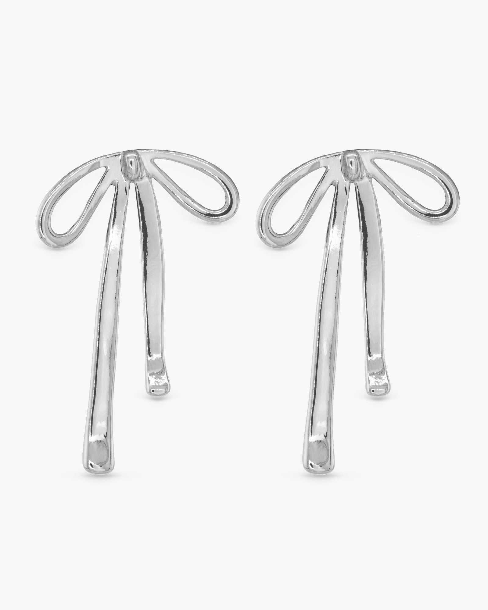 Delicate Long Bow Earrings