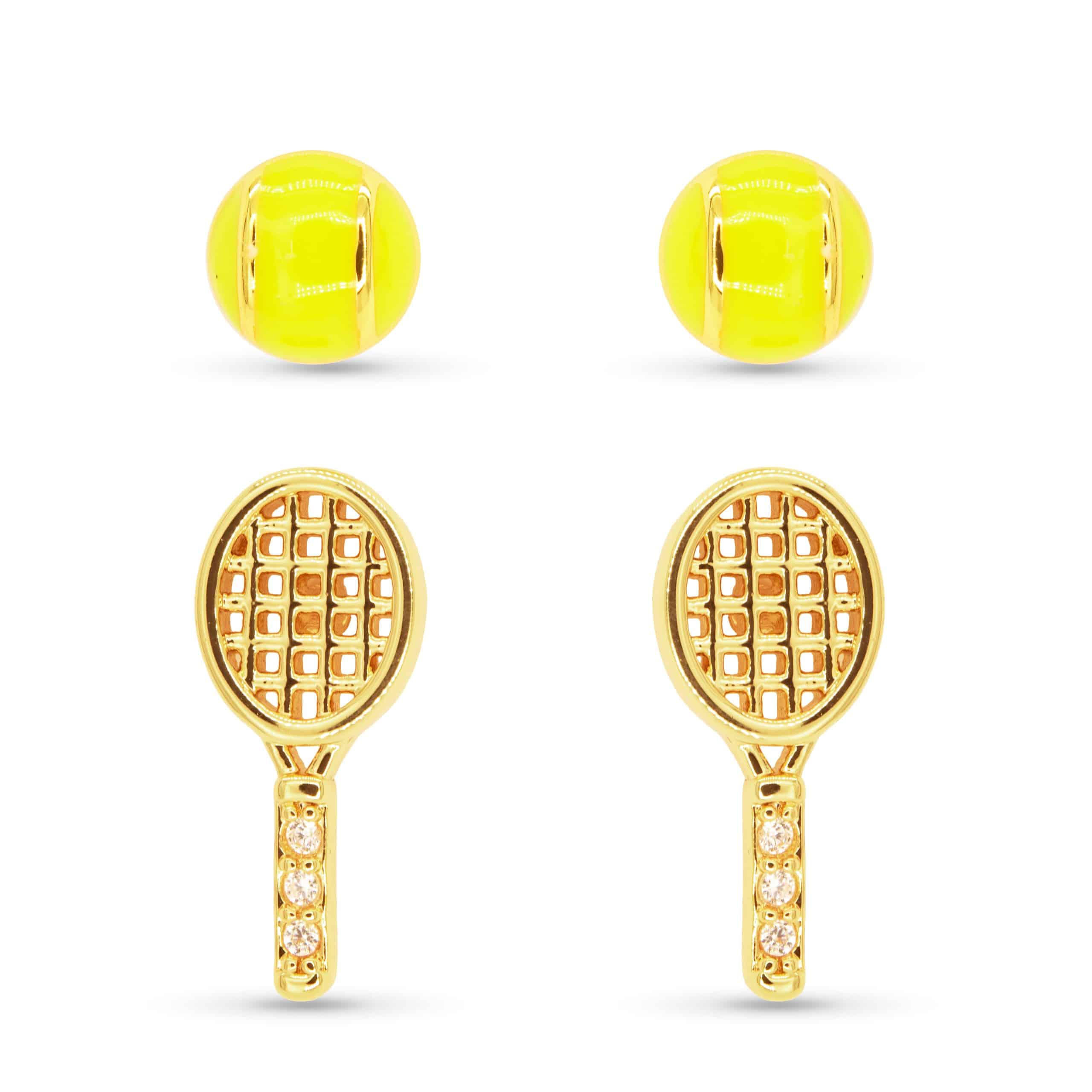 Sparking CZ Sports & Game Day Duo Earrings