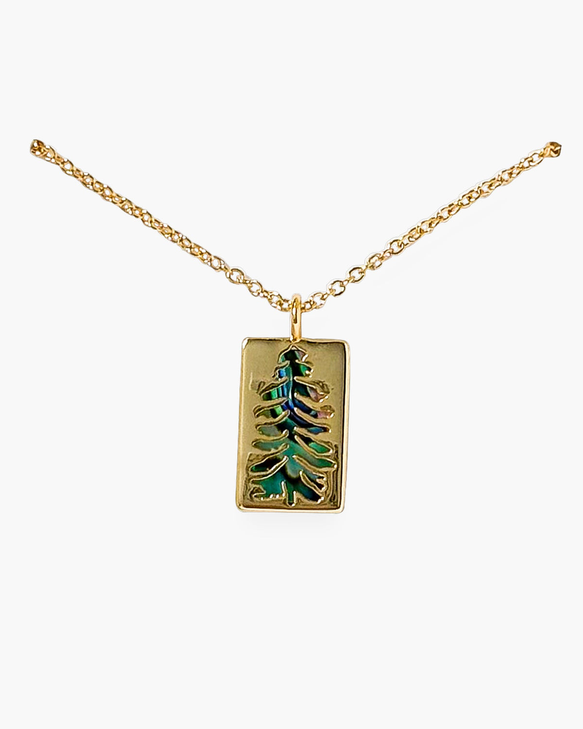 Gold Abalone Tree Necklace
