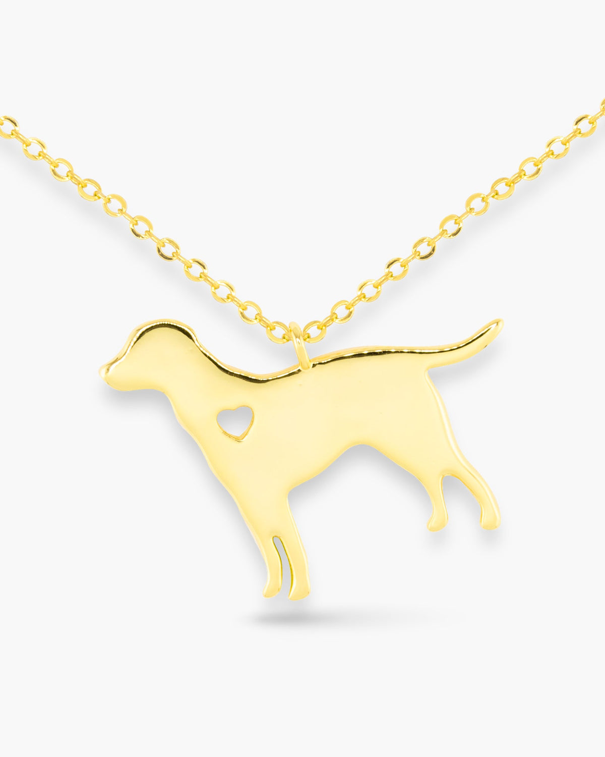 Gold CZ Dog Necklace