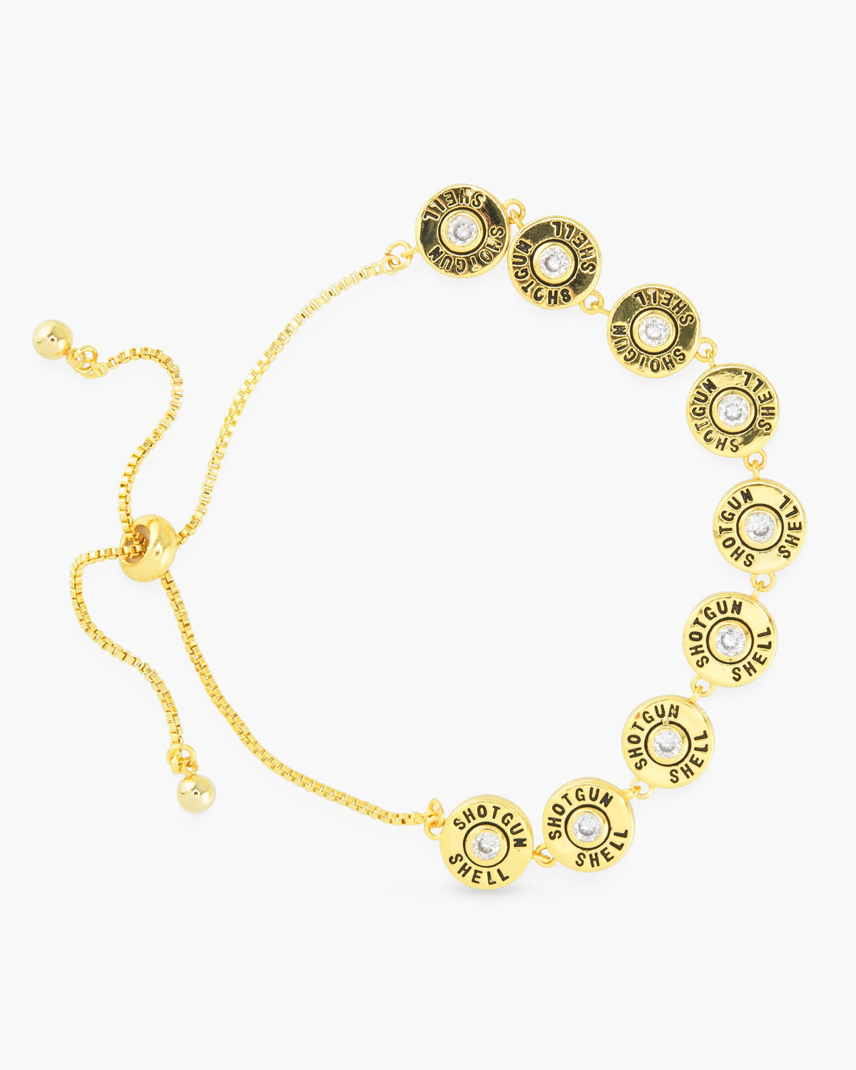 Gold Shot Gun Shell Bracelet