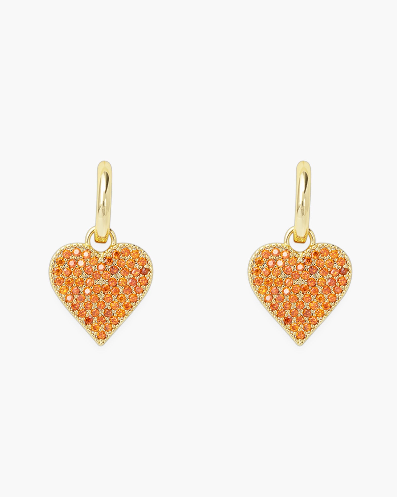 Gold CZ Casino Card Suit Earrings