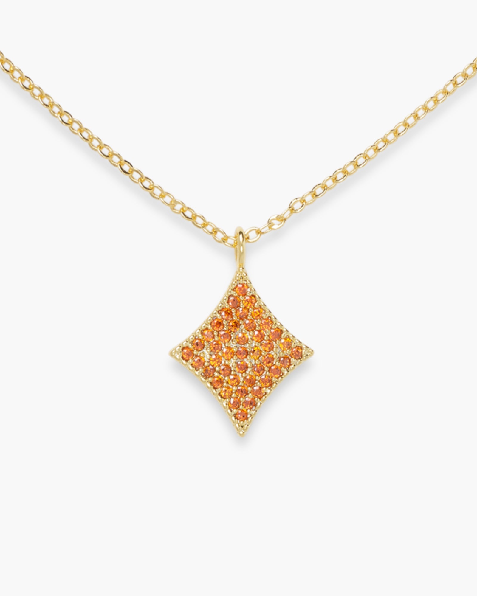 Gold CZ Casino Card Suit Necklaces