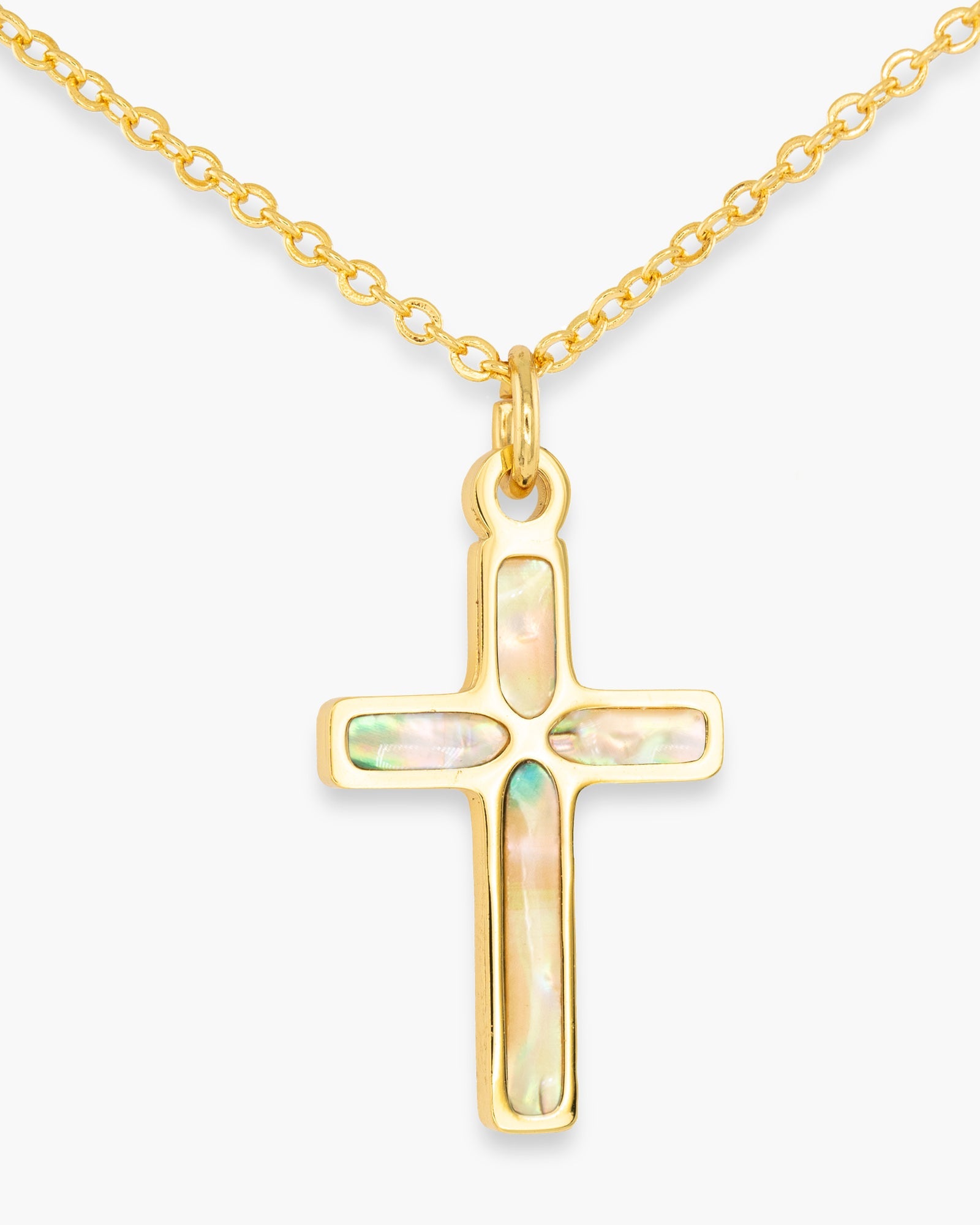 Abalone Cross Necklace