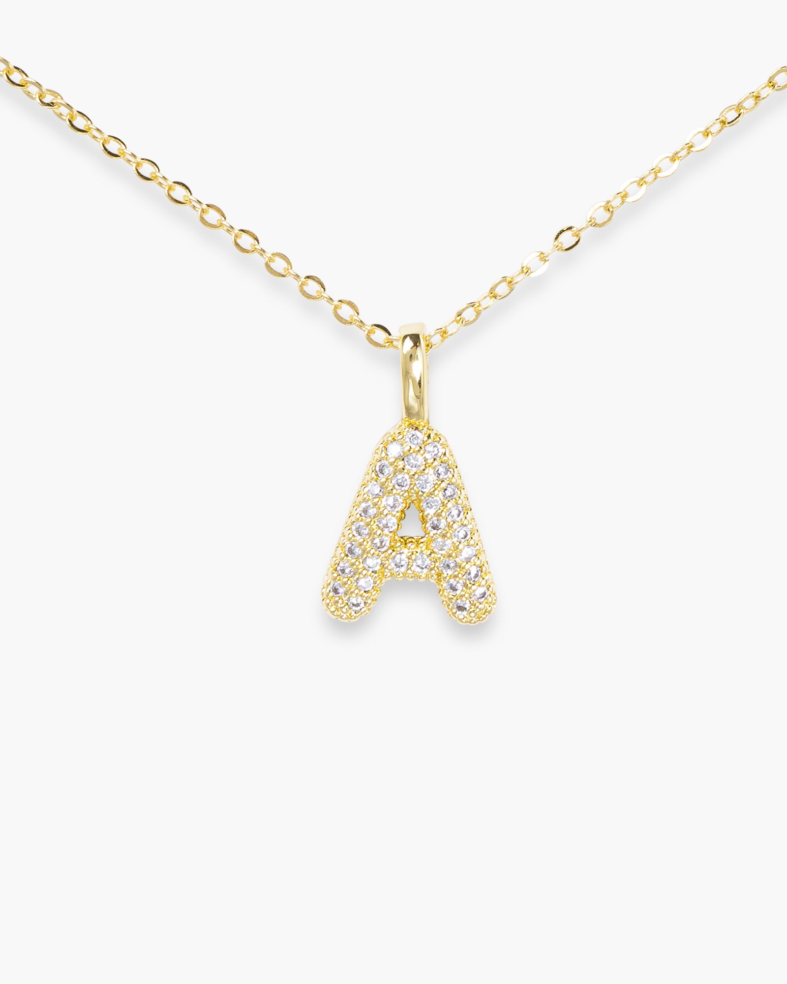 CZ Large Initial Necklace