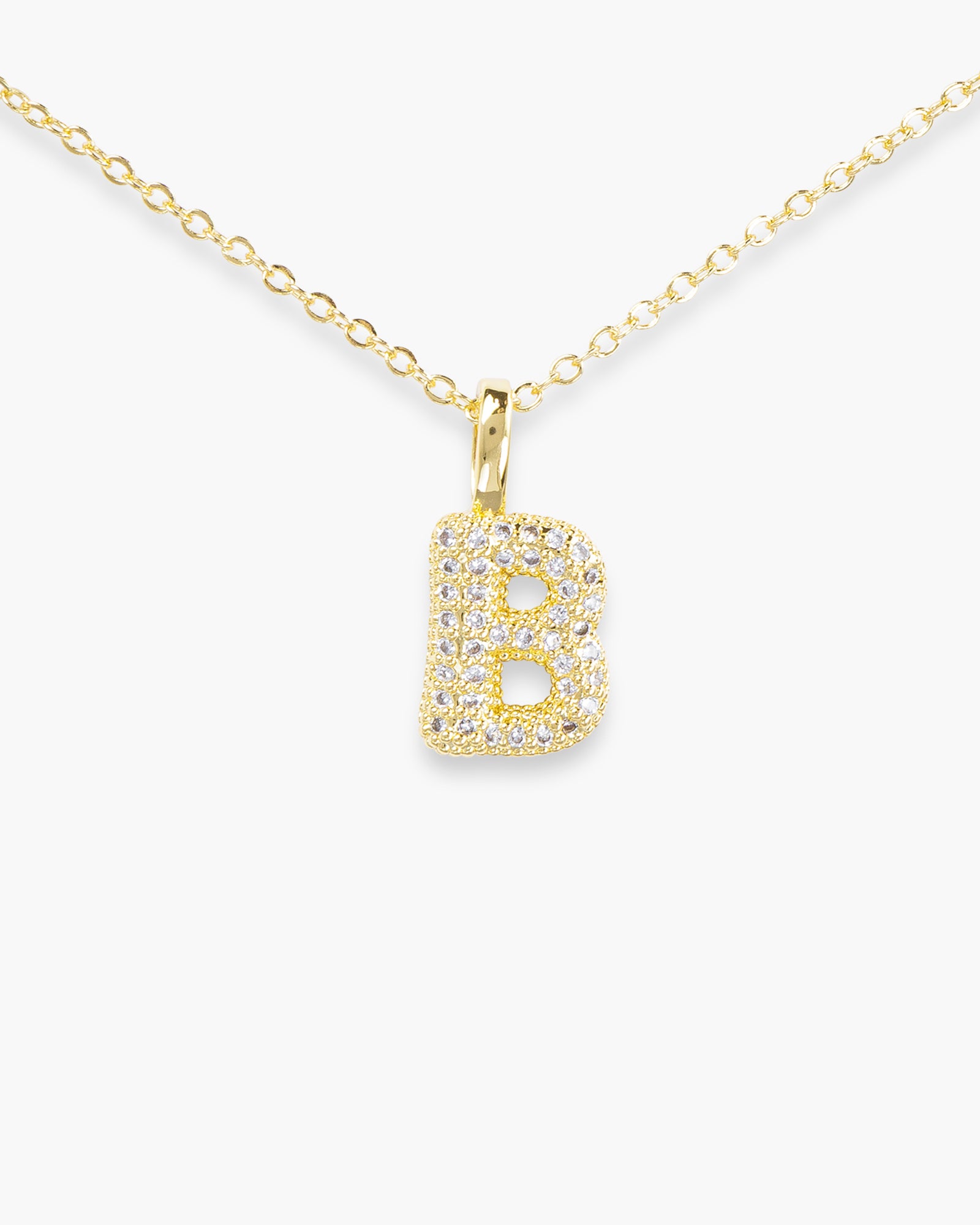CZ Large Initial Necklace