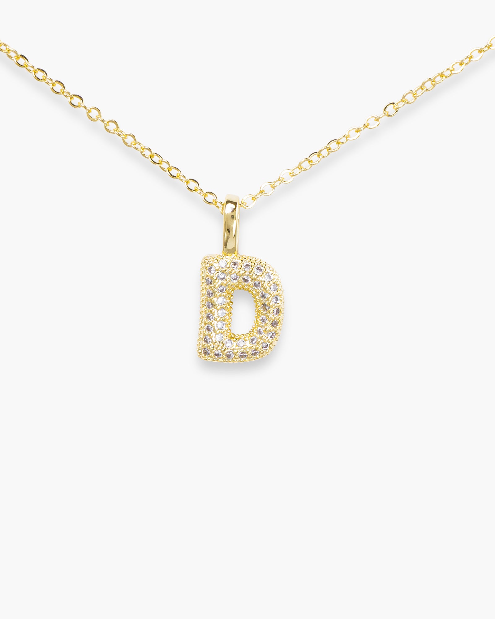 CZ Large Initial Necklace