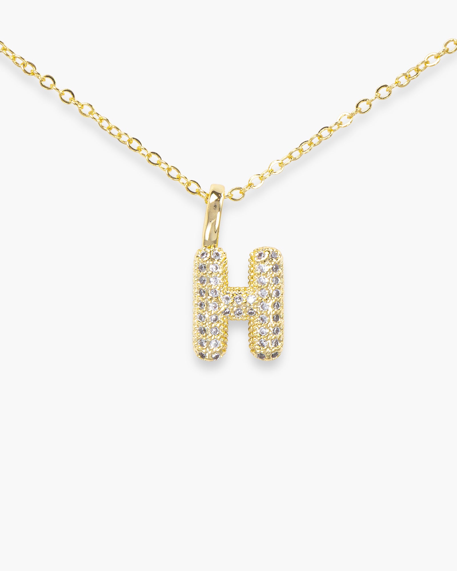 CZ Large Initial Necklace