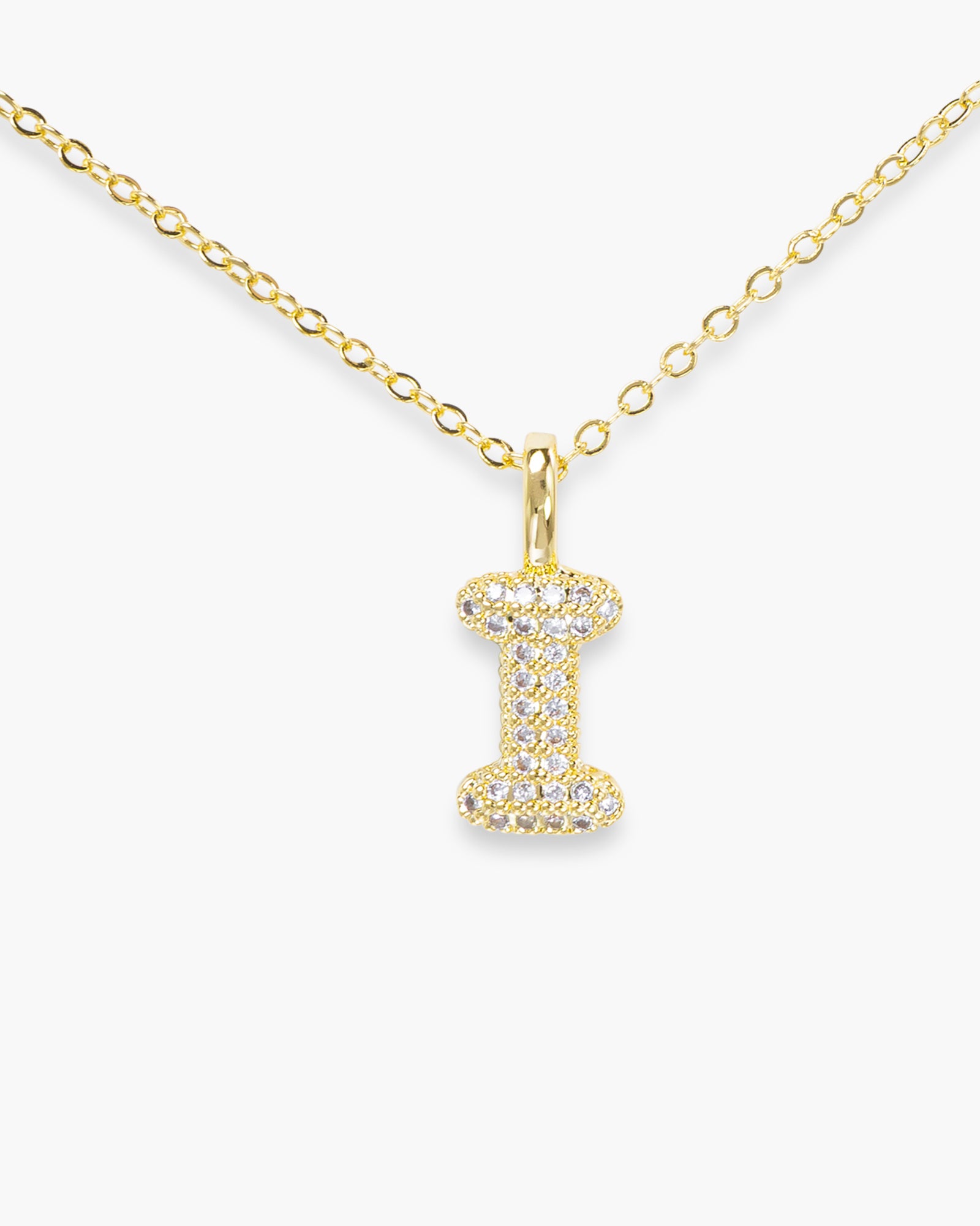 CZ Large Initial Necklace