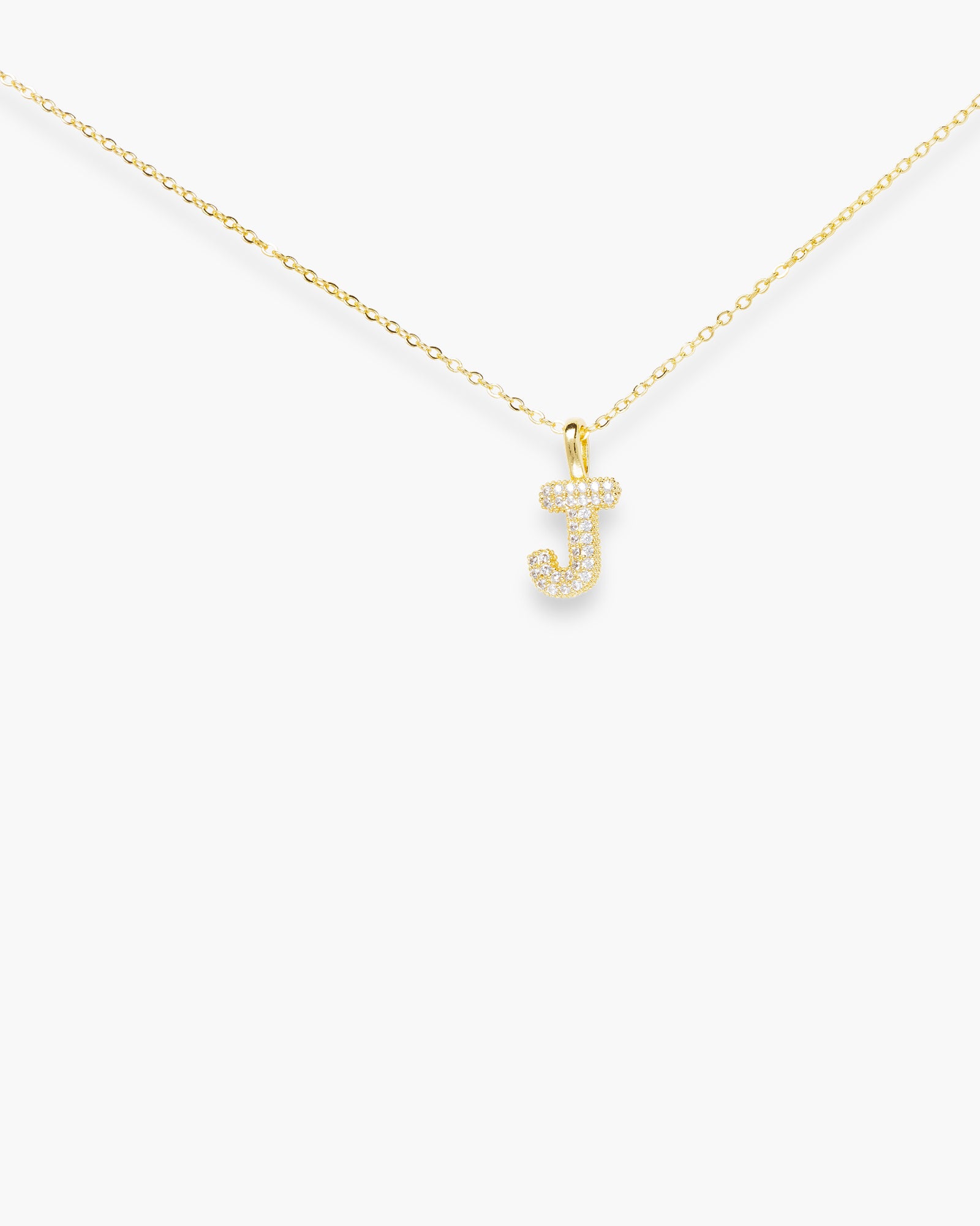 CZ Large Initial Necklace