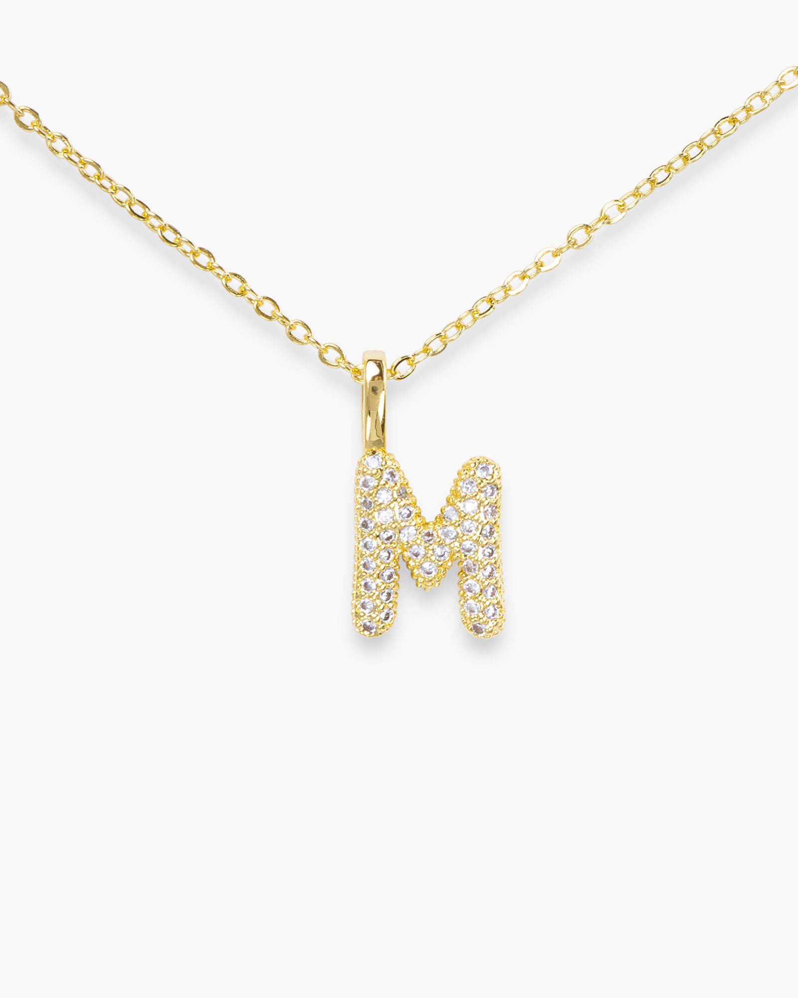 CZ Large Initial Necklace