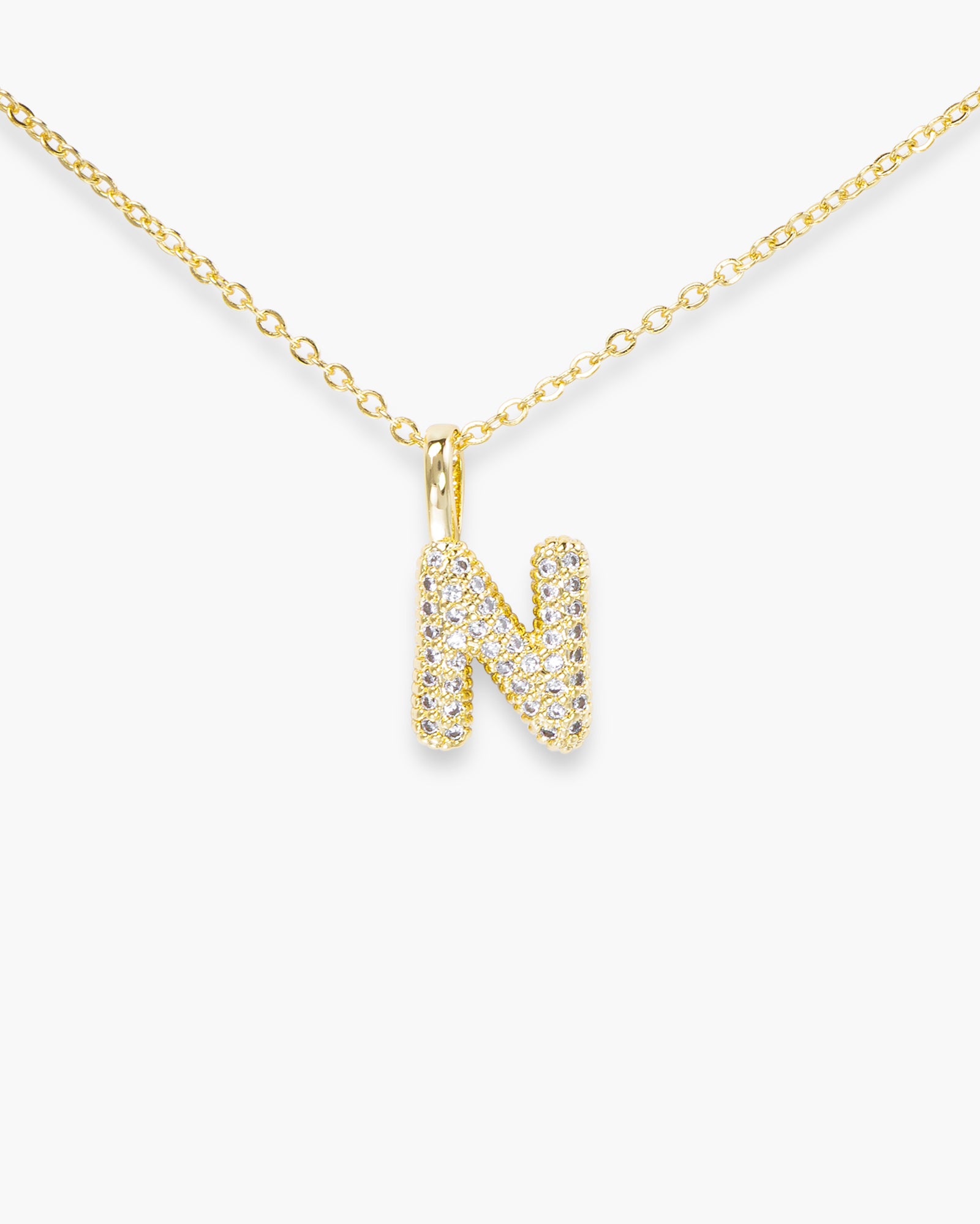 CZ Large Initial Necklace
