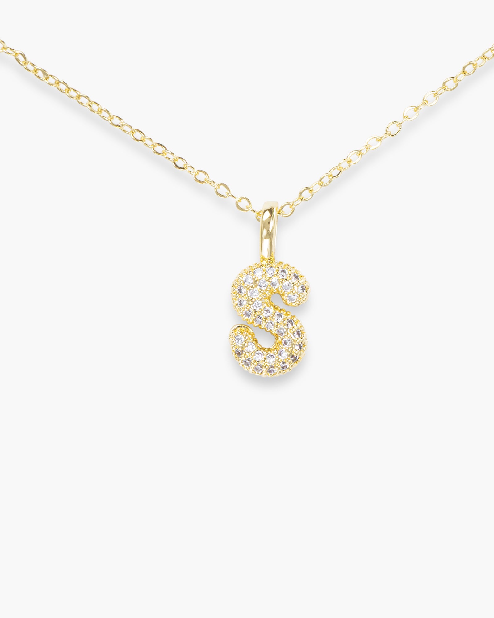 CZ Large Initial Necklace