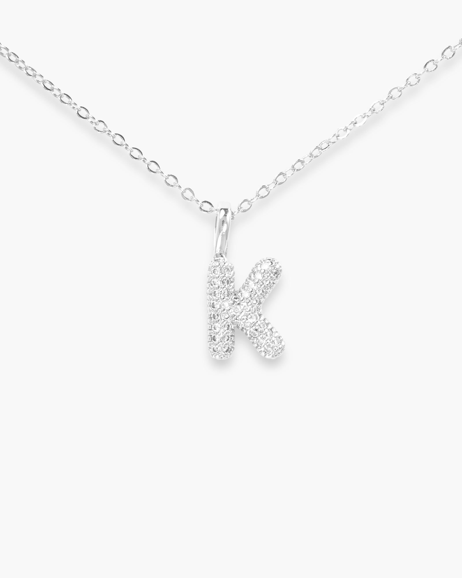 CZ Large Initial Necklace