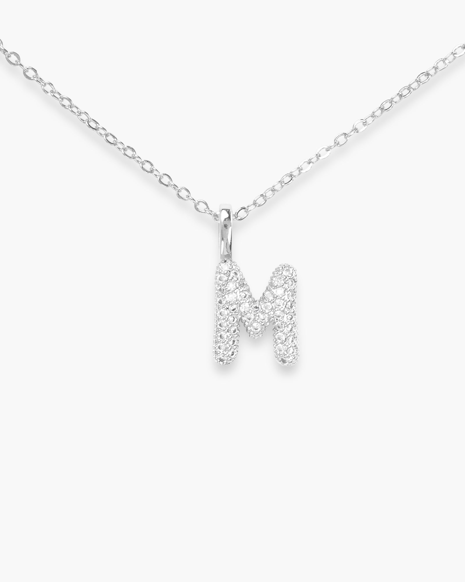 CZ Large Initial Necklace