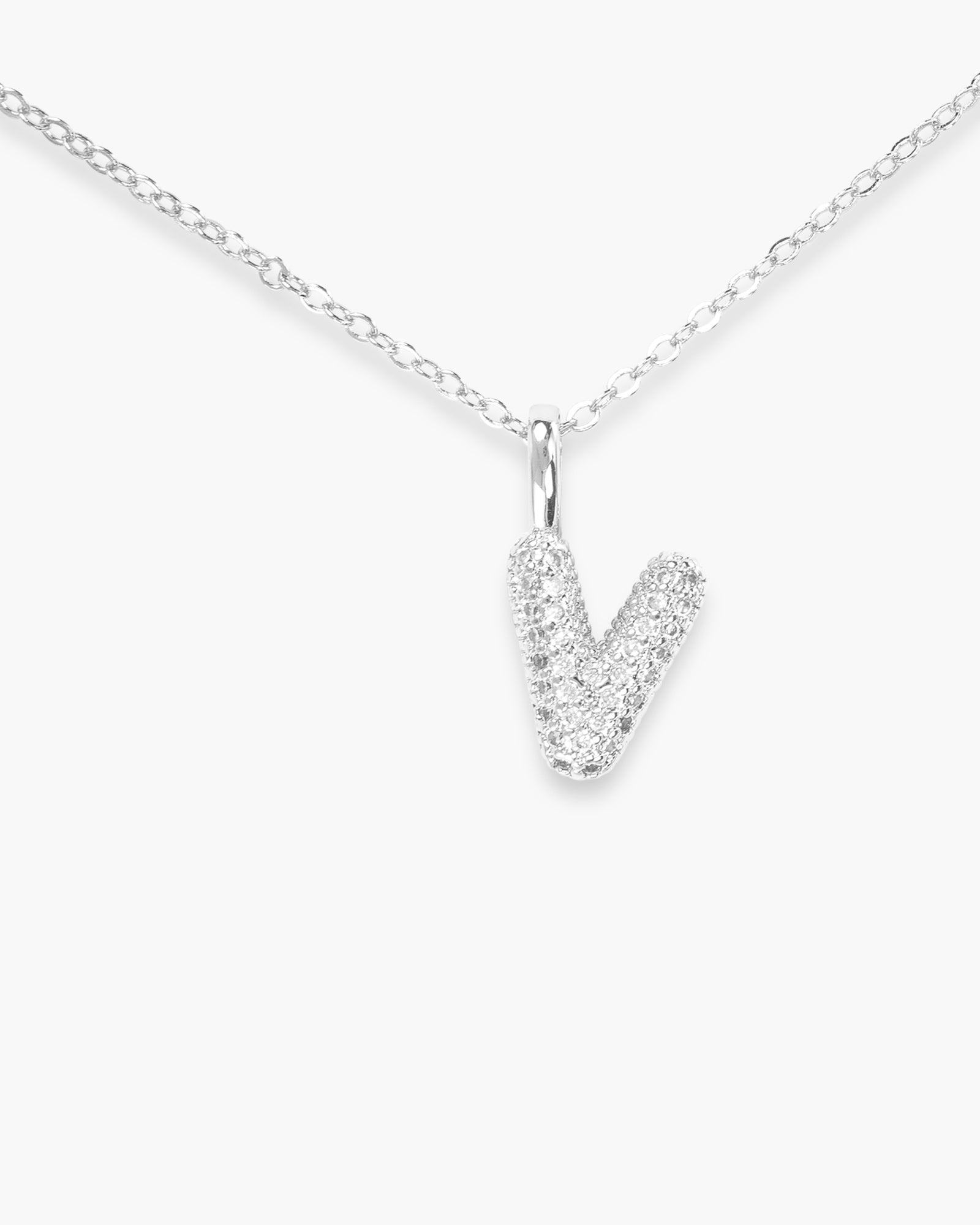 CZ Large Initial Necklace
