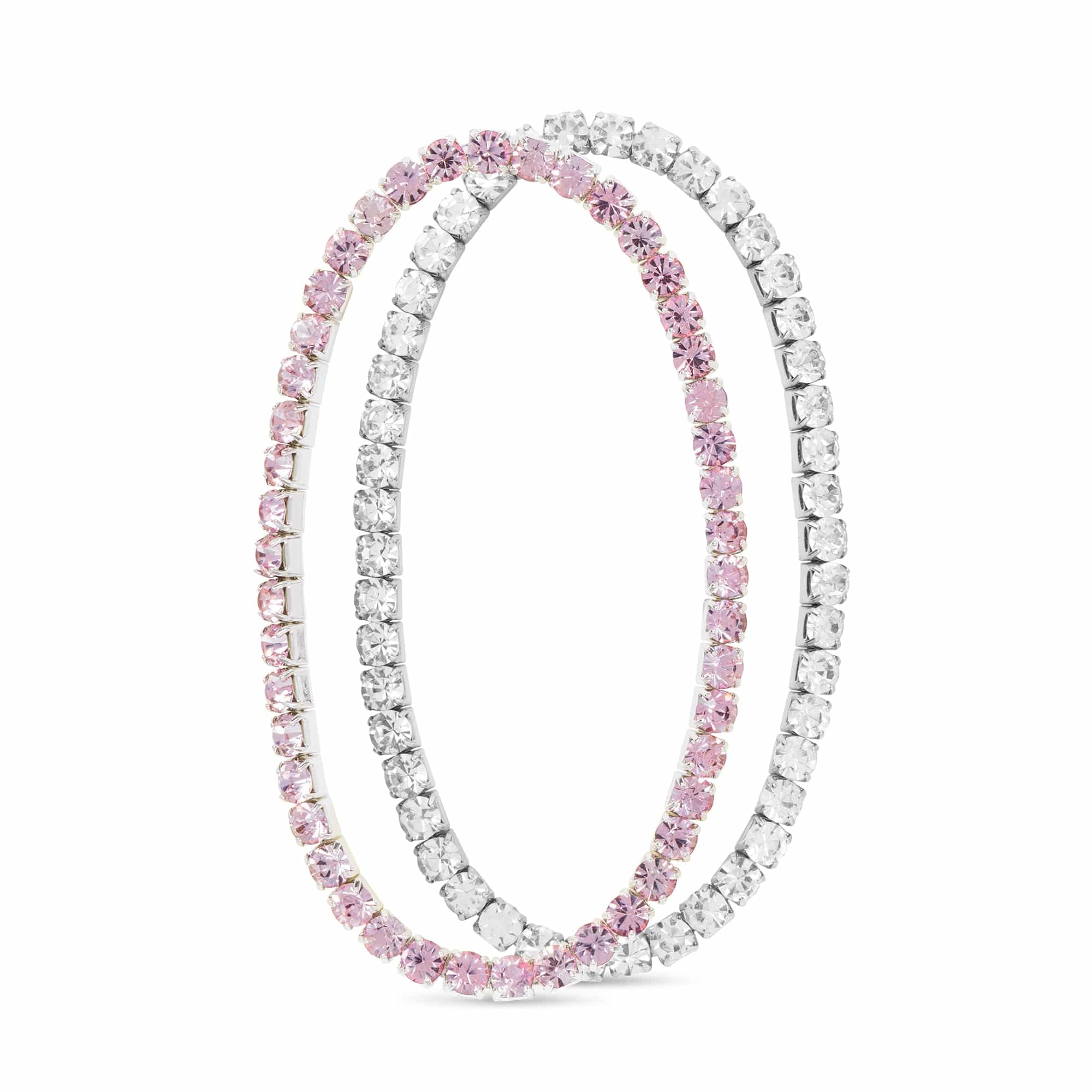 CZ Stretch Tennis Bracelet (Set of 2)