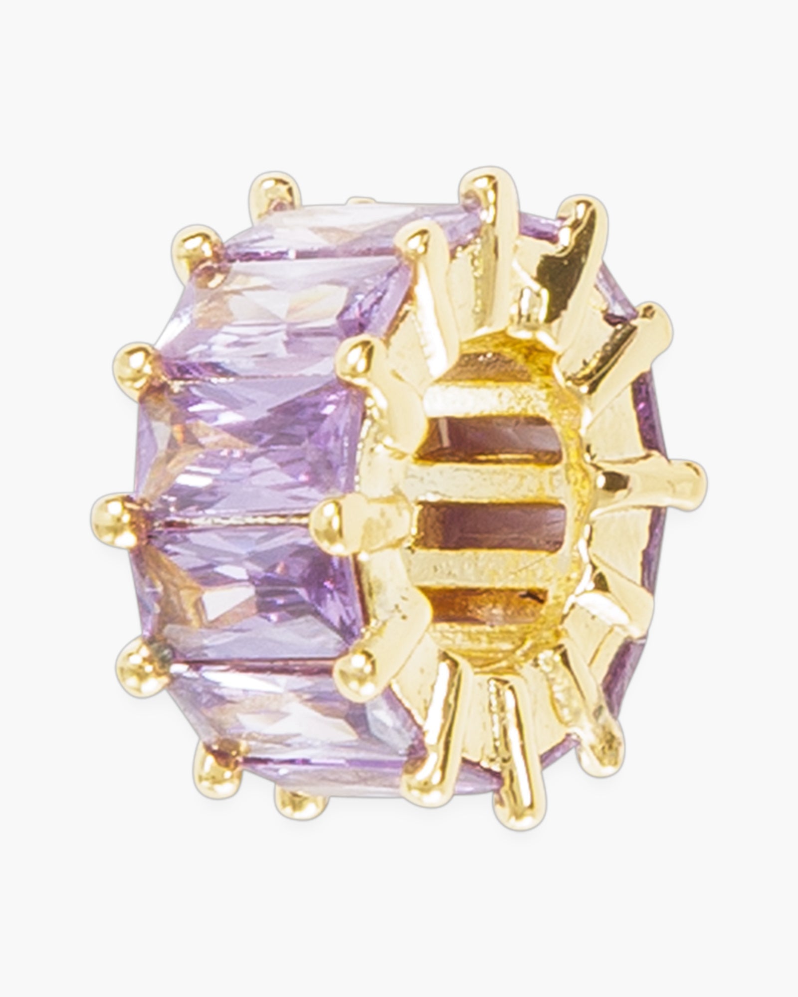 CZ Baguette Round Charm