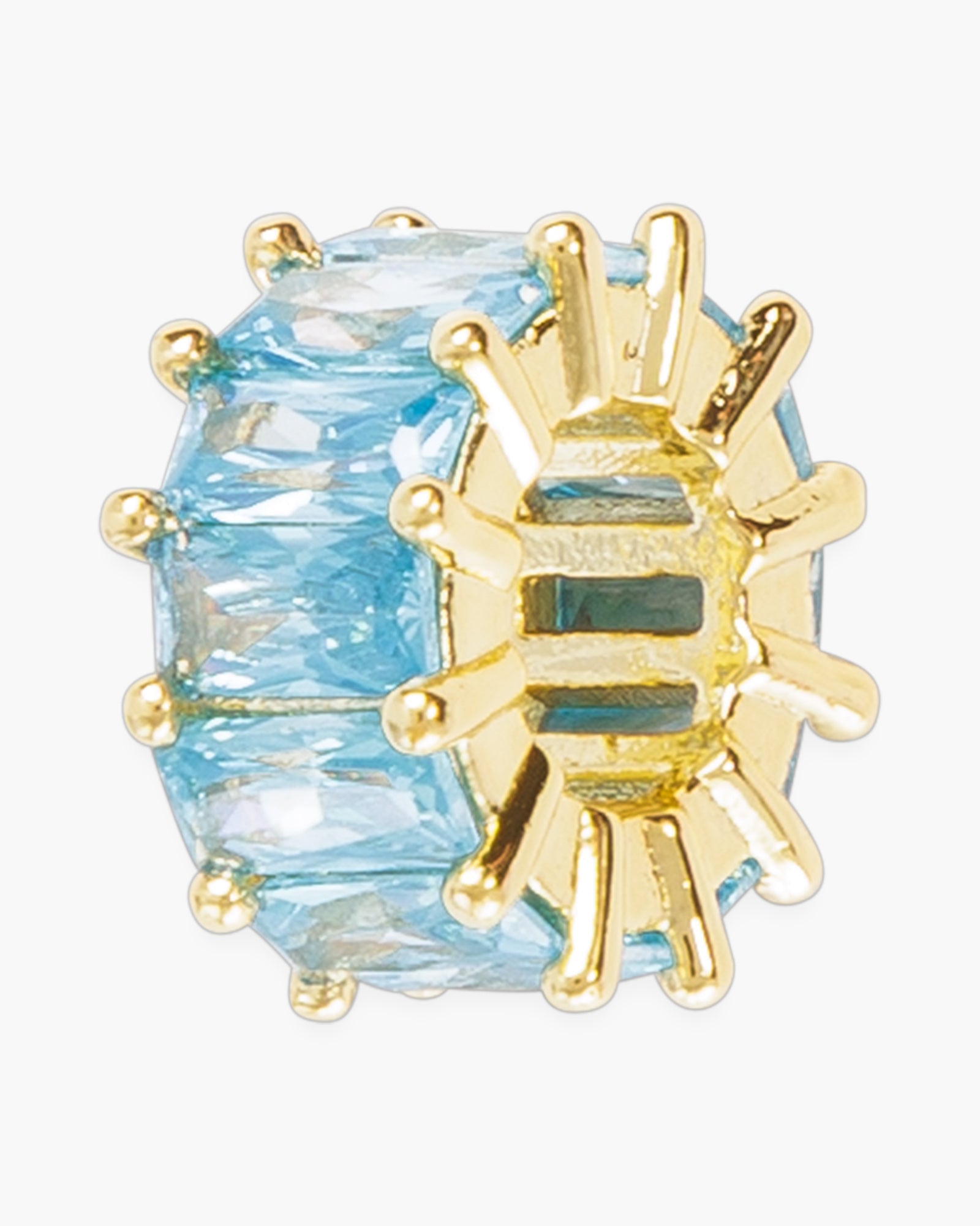 CZ Baguette Round Charm