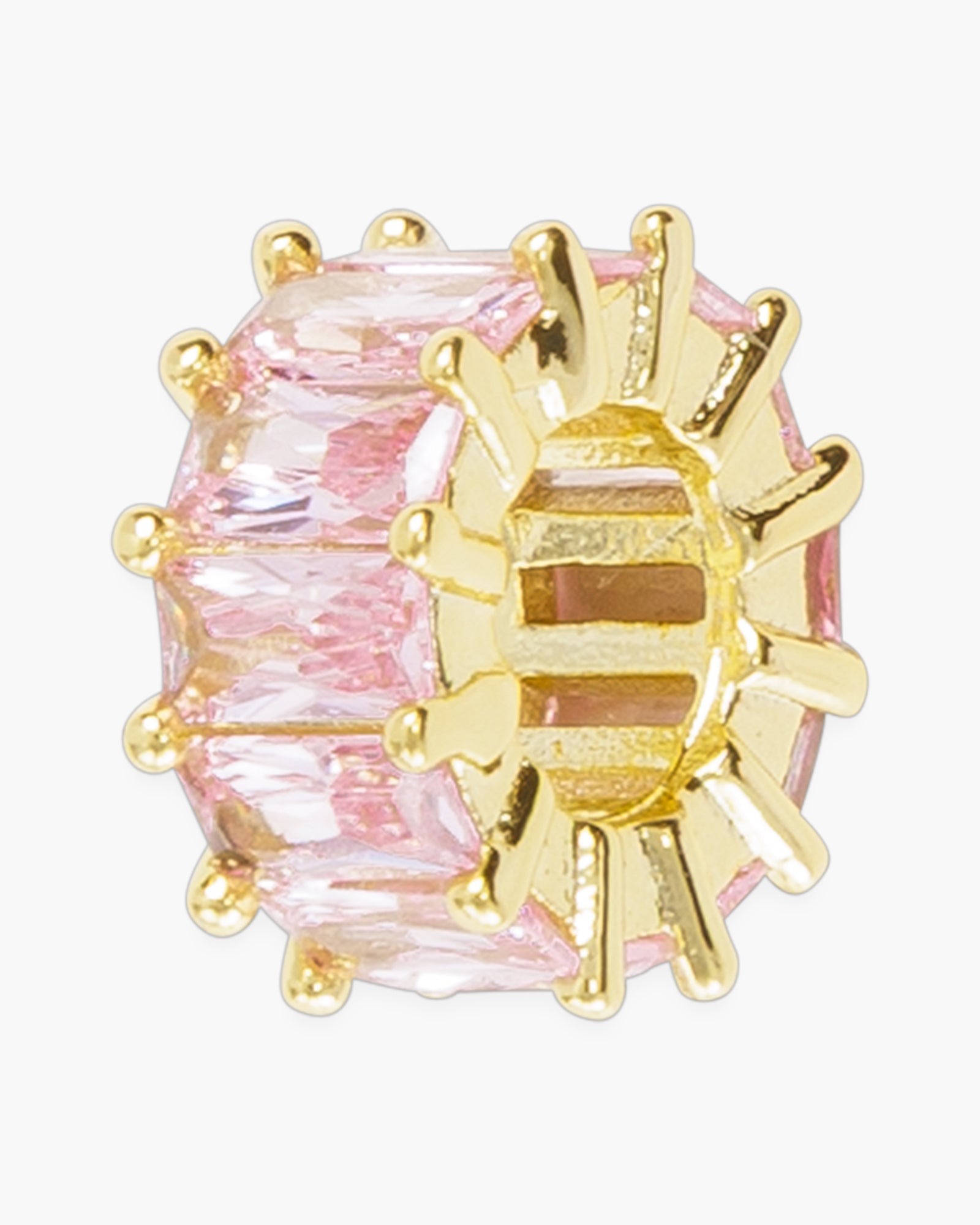 CZ Baguette Round Charm