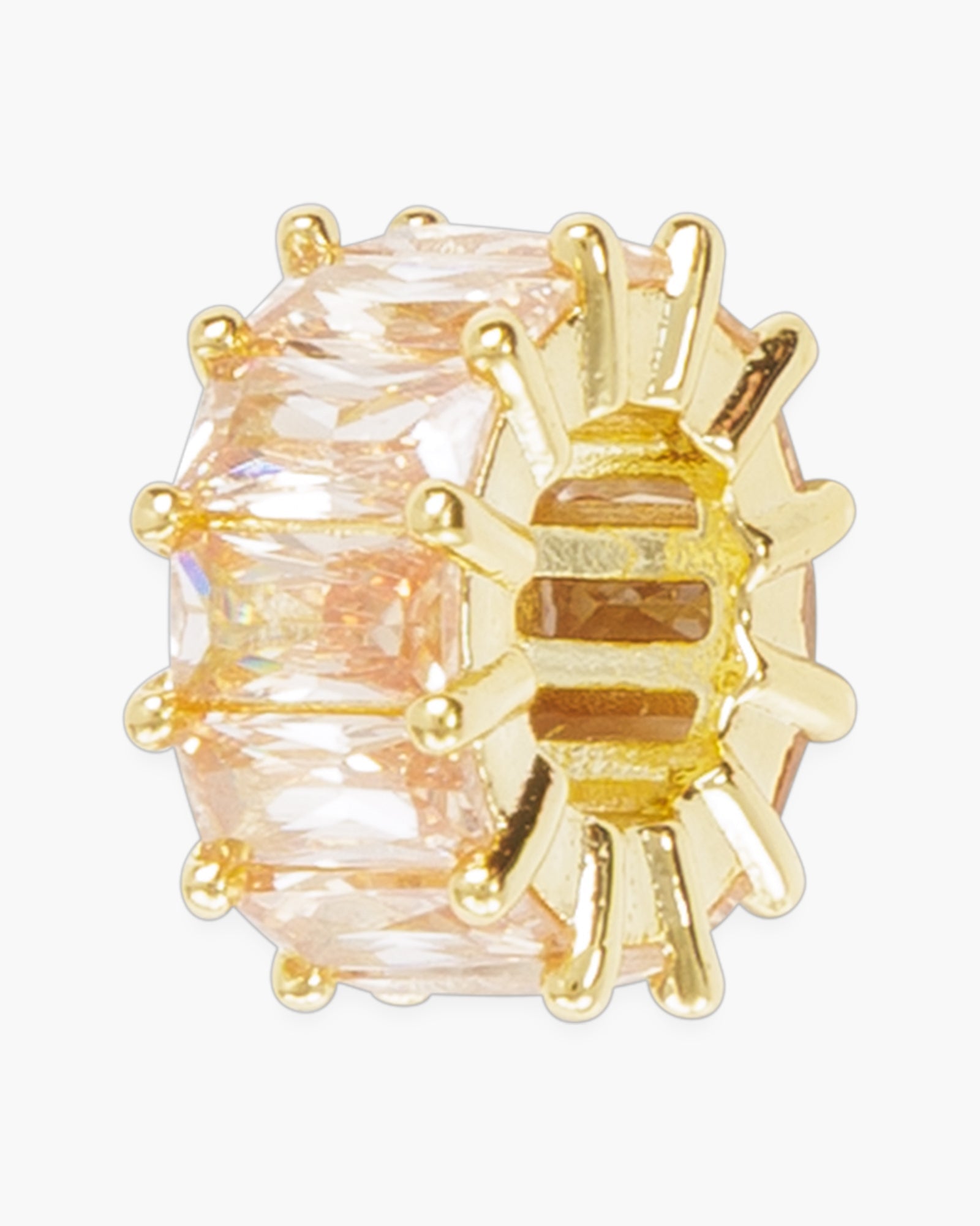 CZ Baguette Round Charm