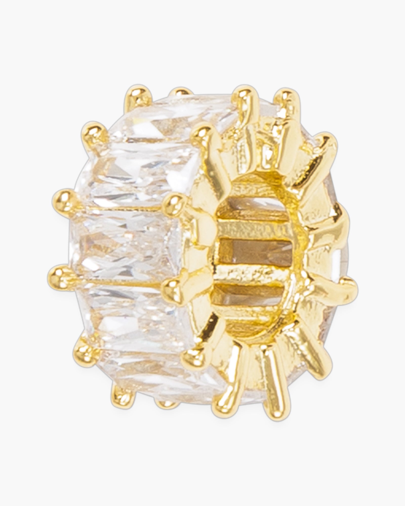 CZ Baguette Round Charm