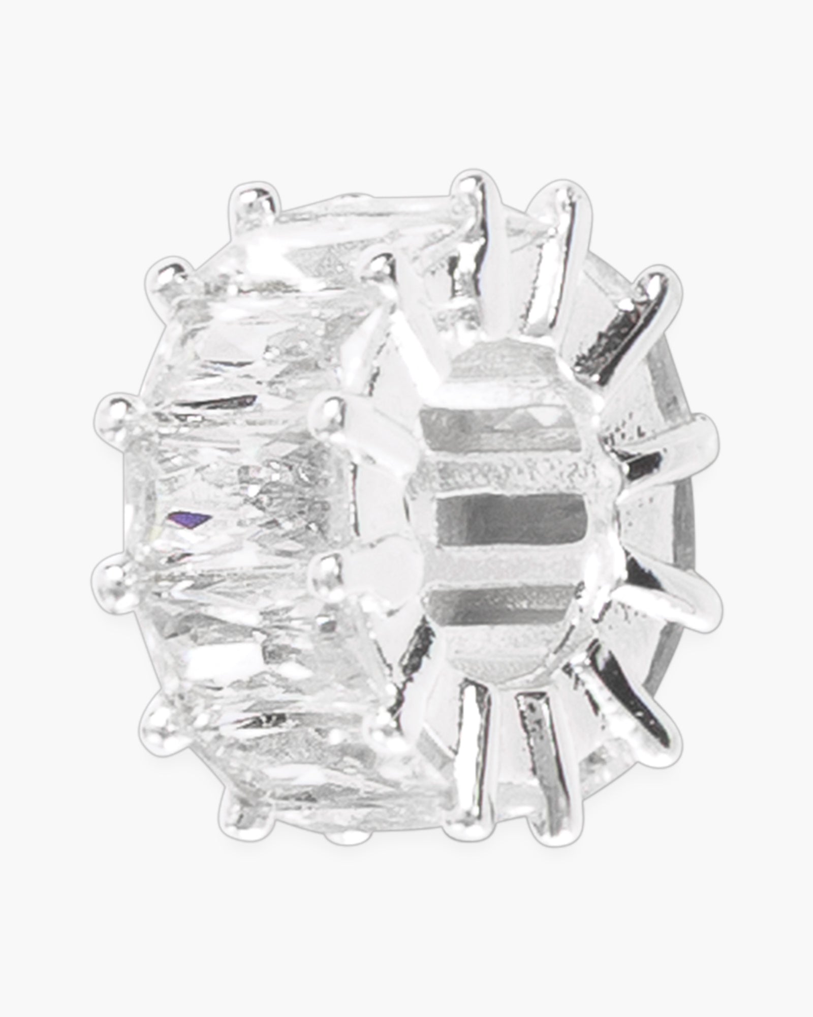 CZ Baguette Round Charm