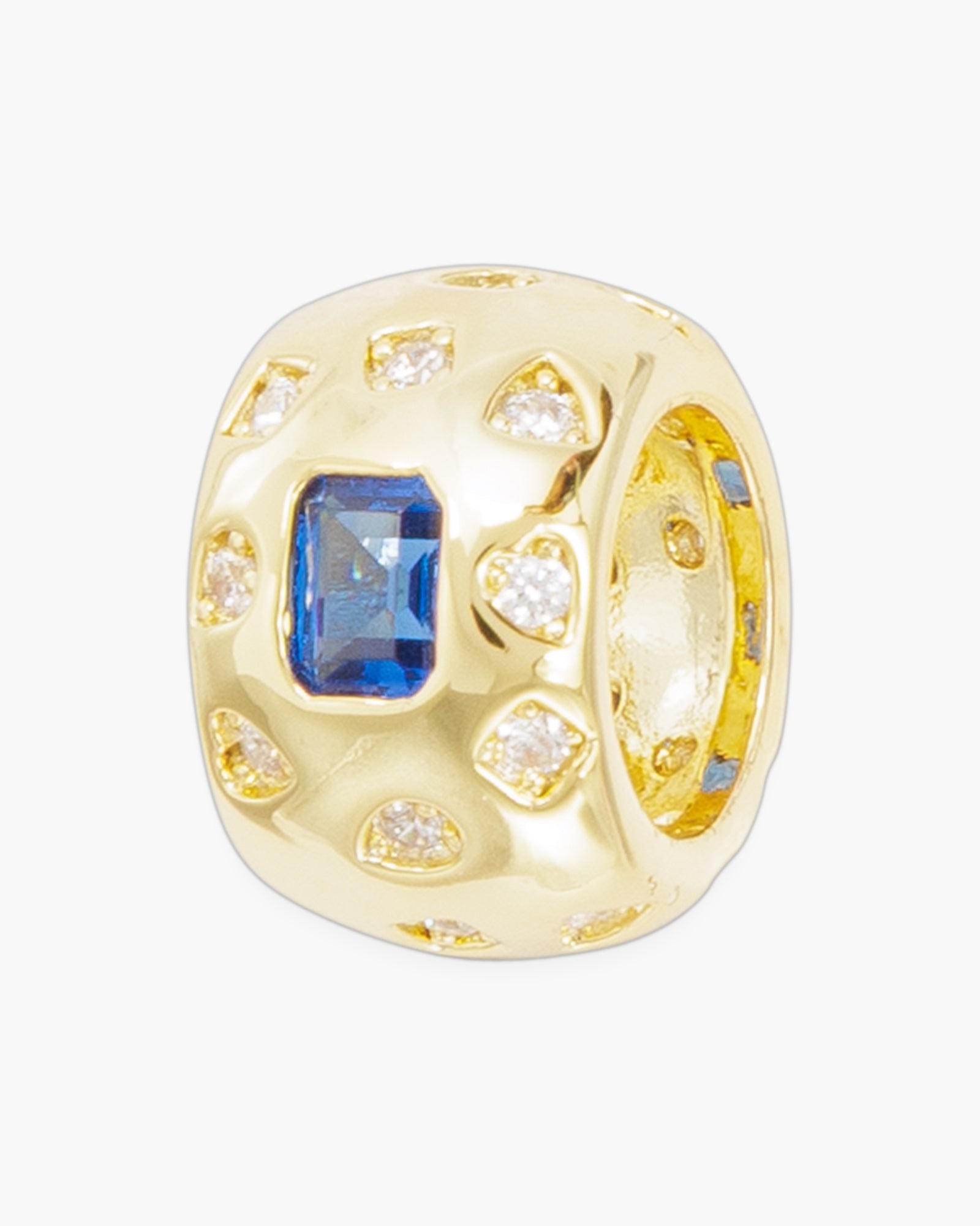 CZ Wide Round Charm