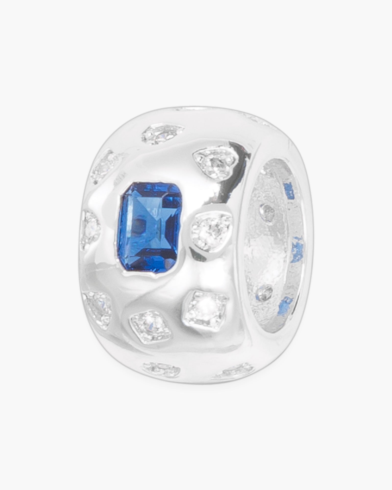 CZ Wide Round Charm
