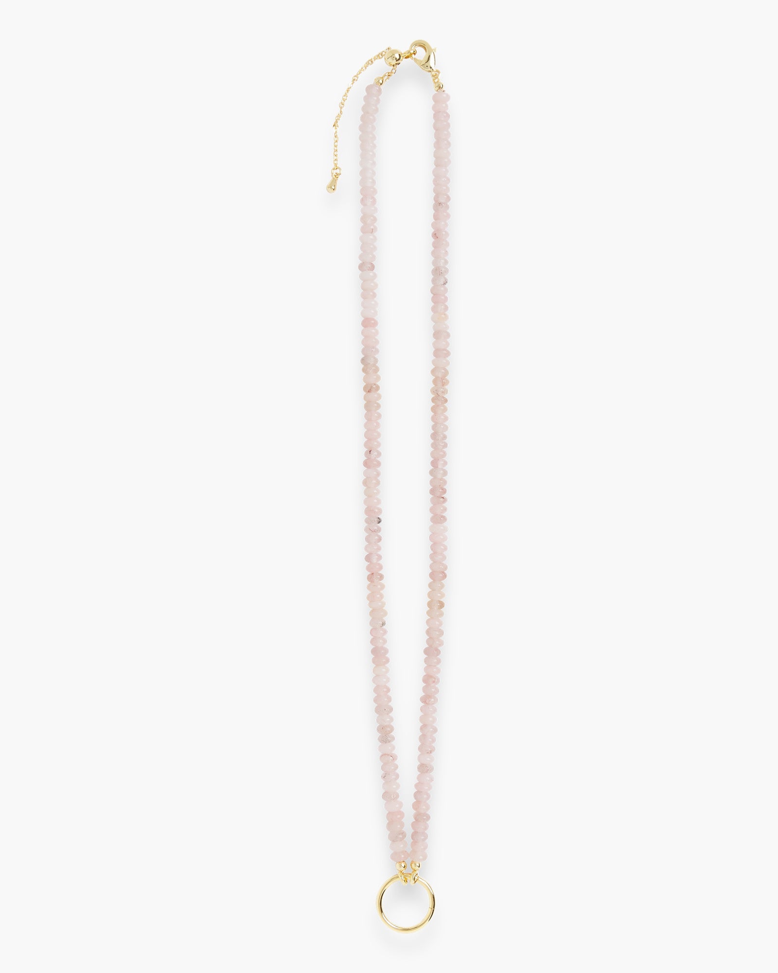 Gold Stone With Charm Clasp Necklace