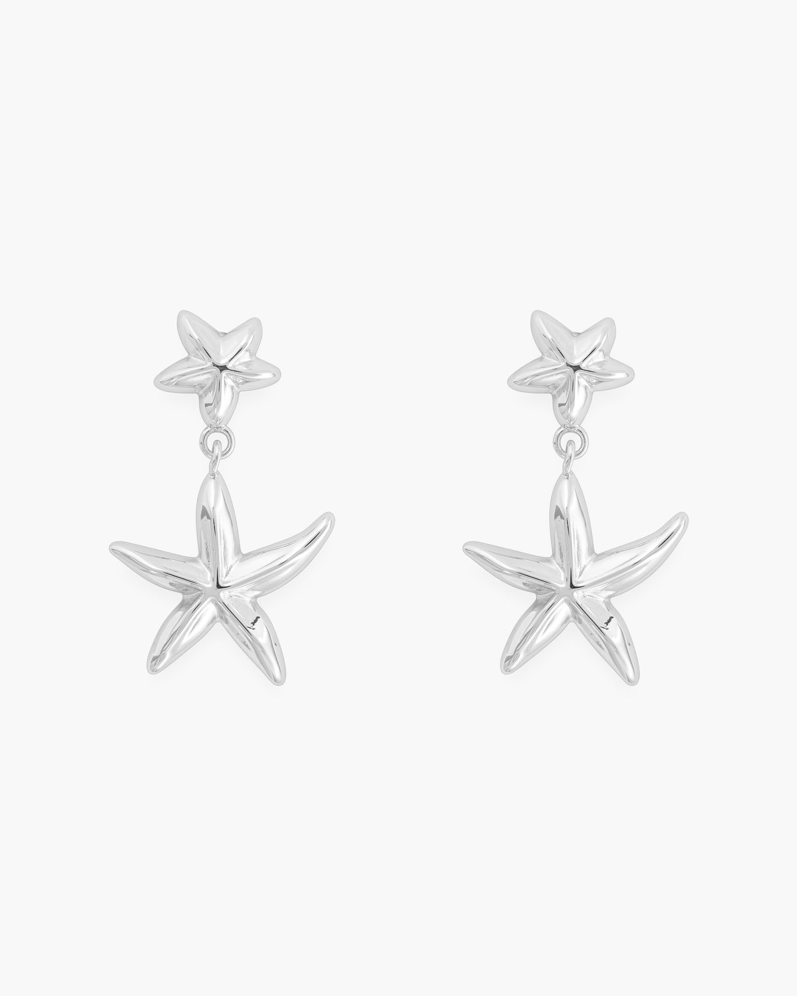 Double Starfish Dangle Earrings