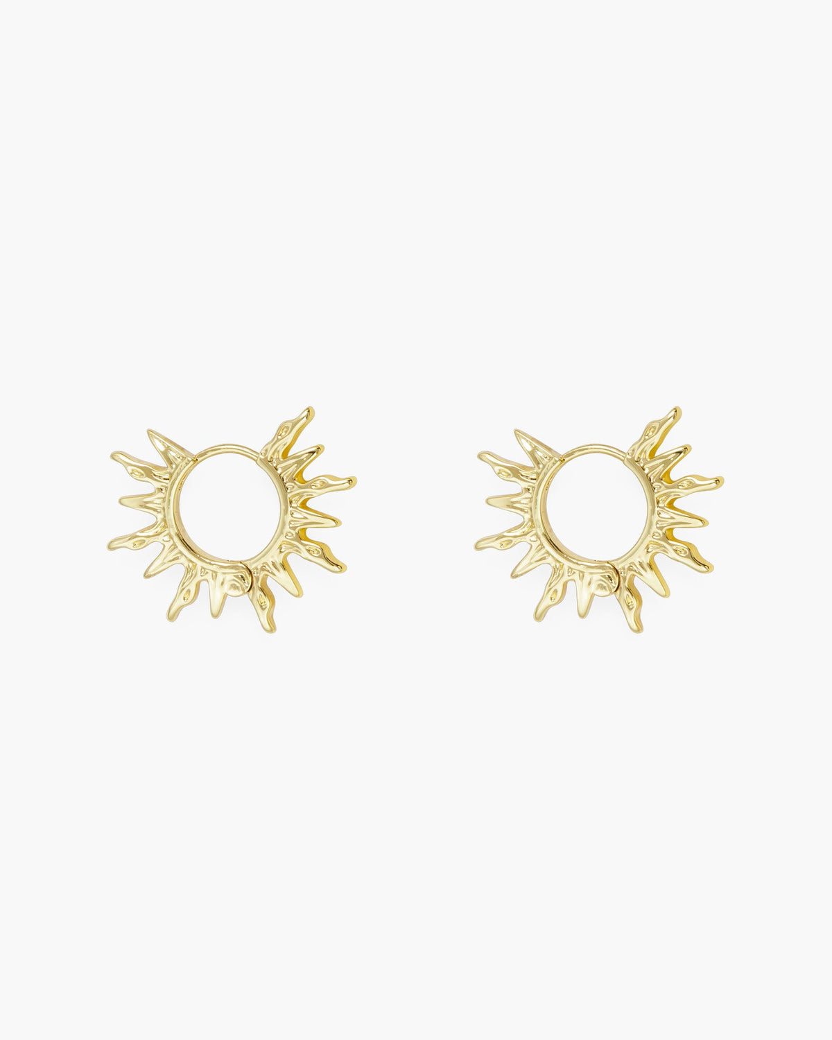 Sun Burst Hoop Earrings