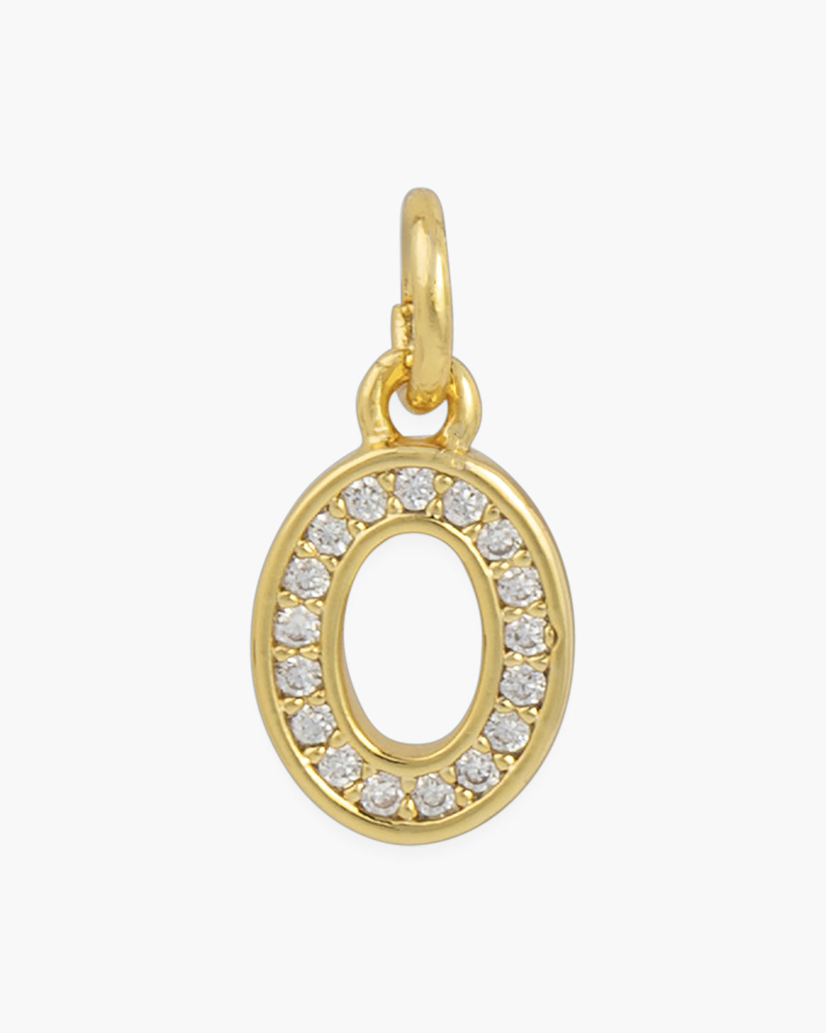 Gold CZ Number Necklace & Bracelet Charms