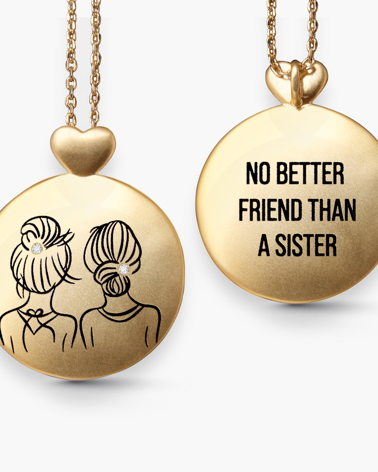 Sister - Friends - Necklace - Gold