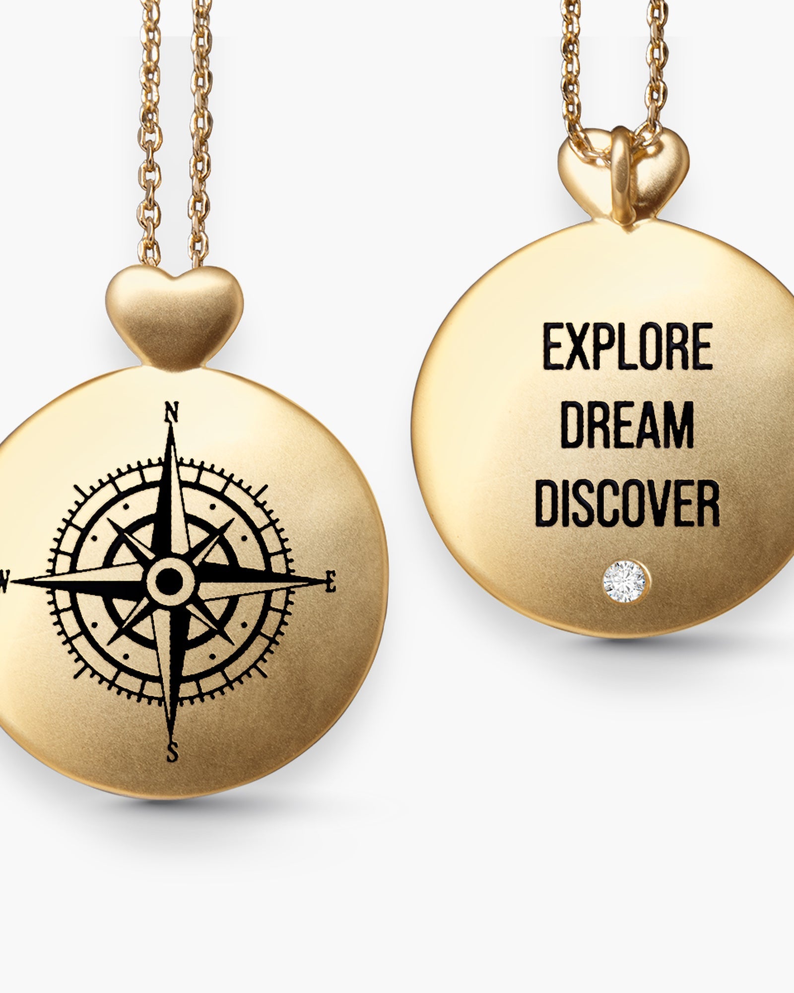 Compass - Explore - Necklace - Gold