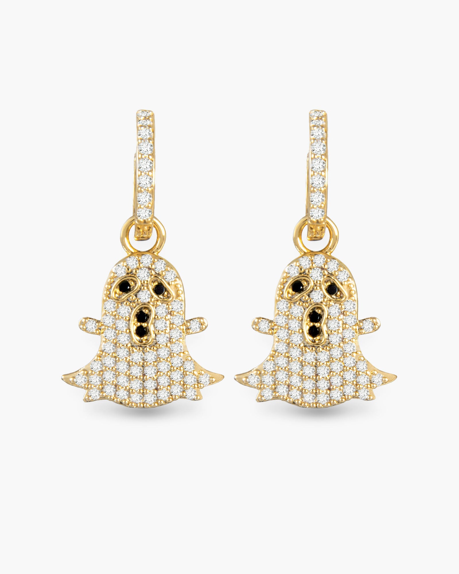 Gold Ghost Drop Earrings