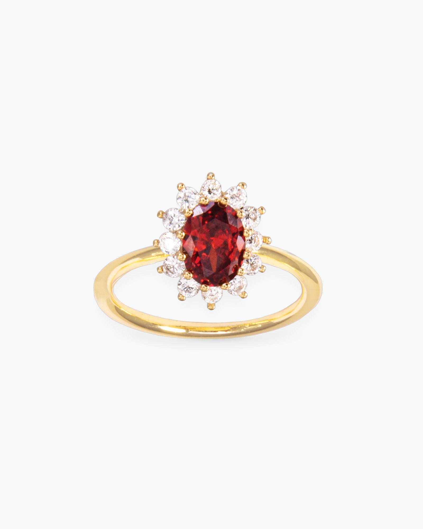 Gold CZ & Oval Ring