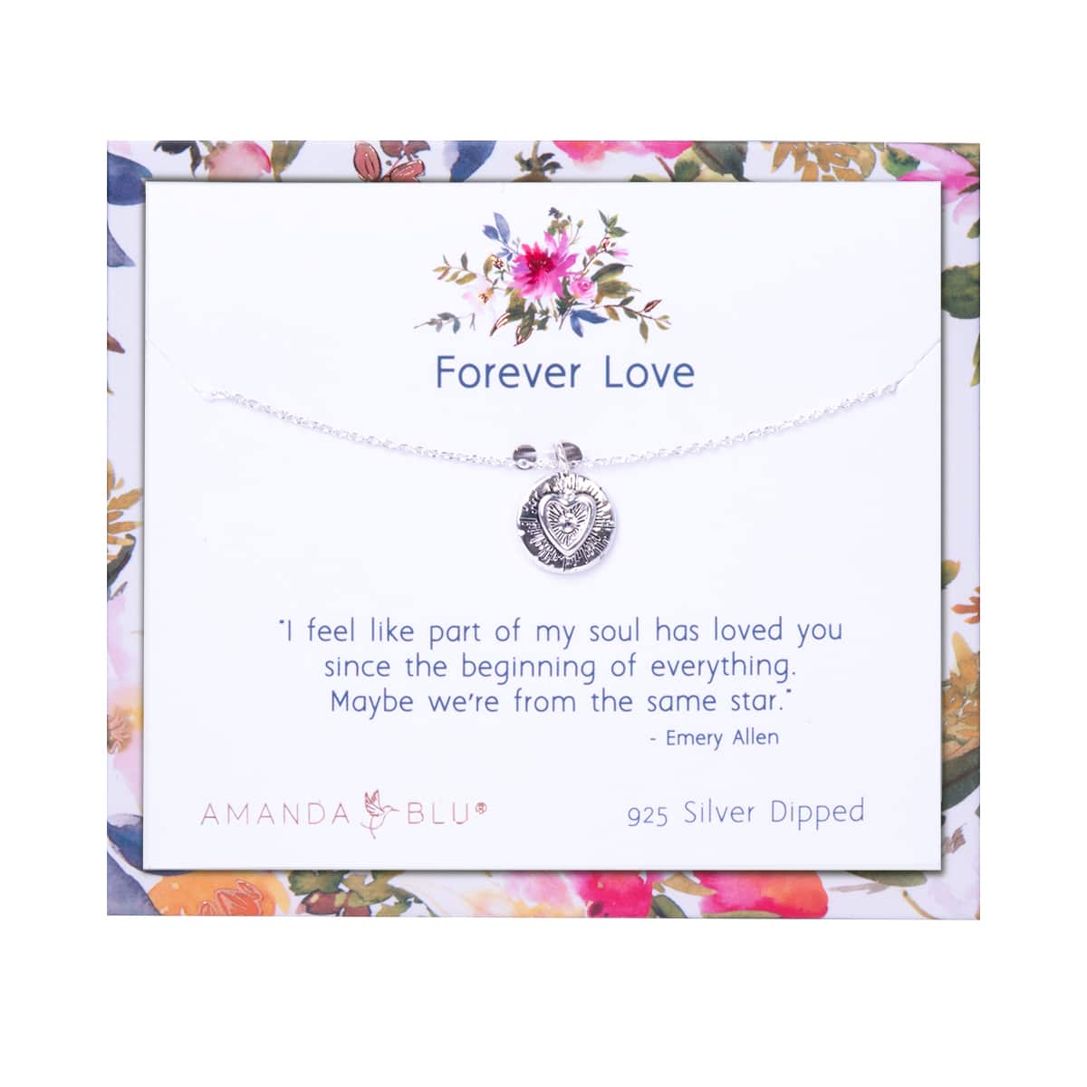 Forever Love Silver Charm Necklace