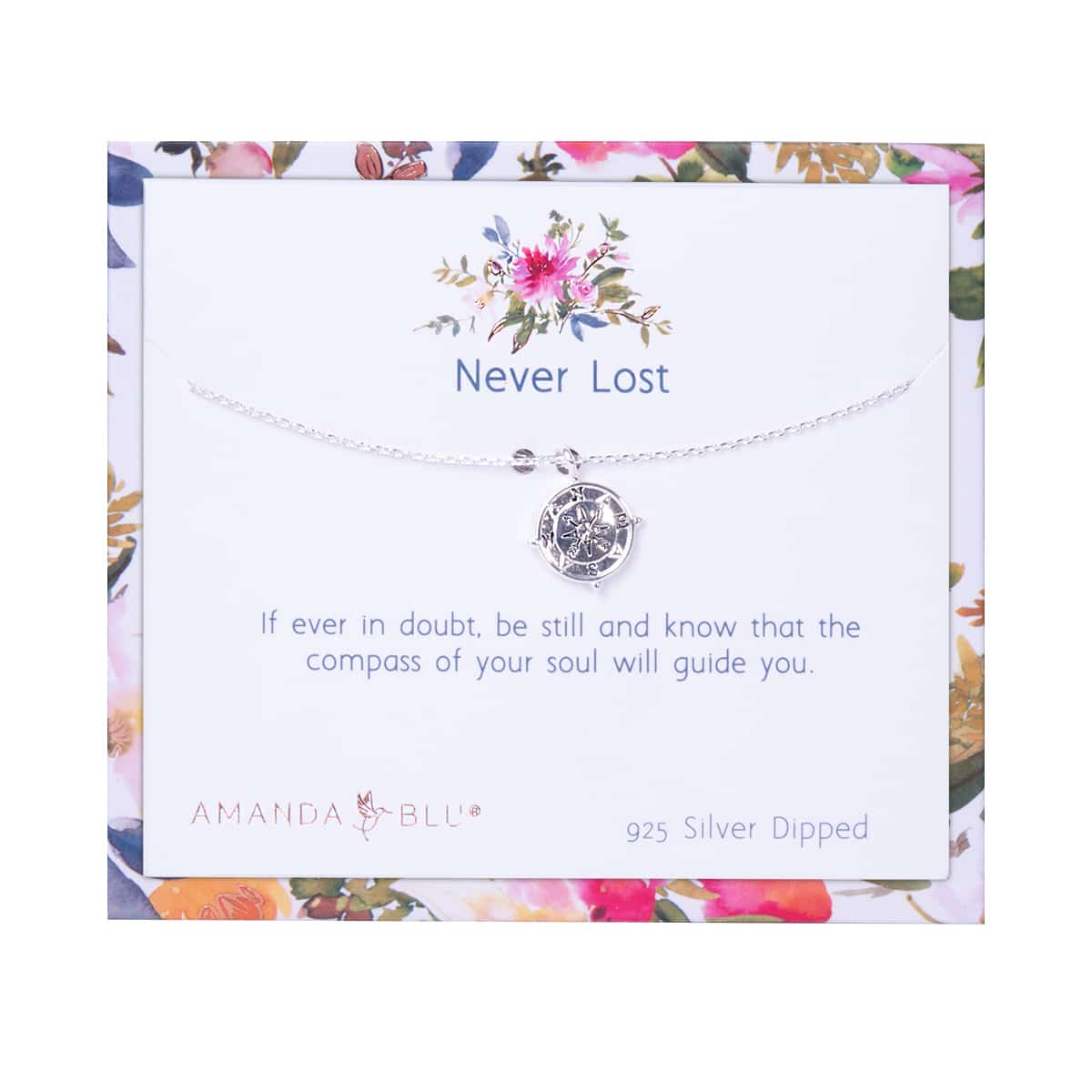Never Lost Silver Charm Necklace