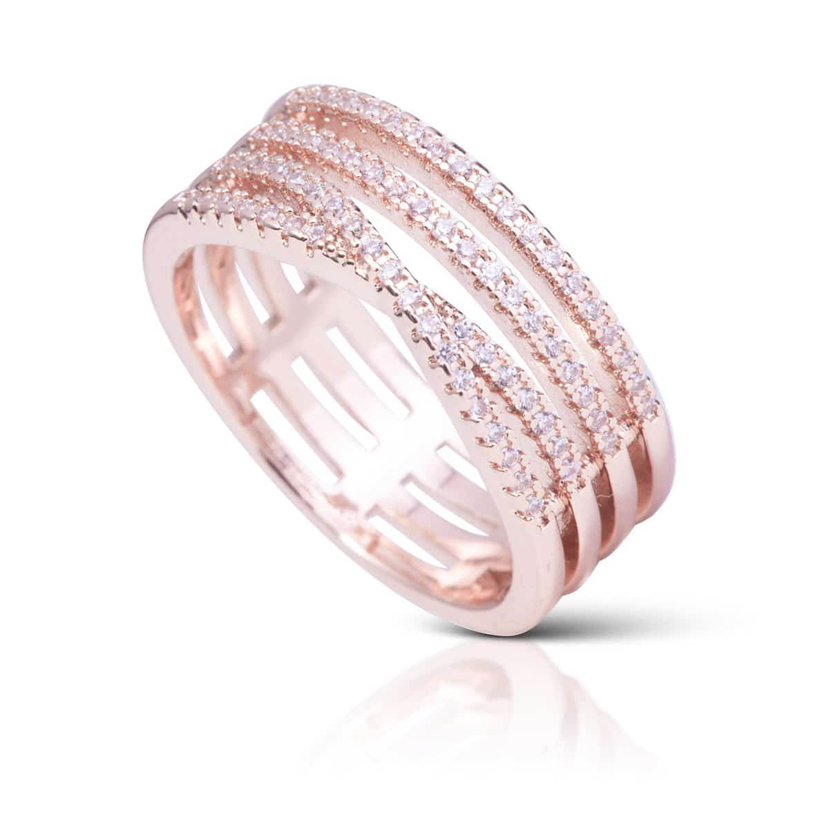 Criss Cross Stack RIng - Size 7