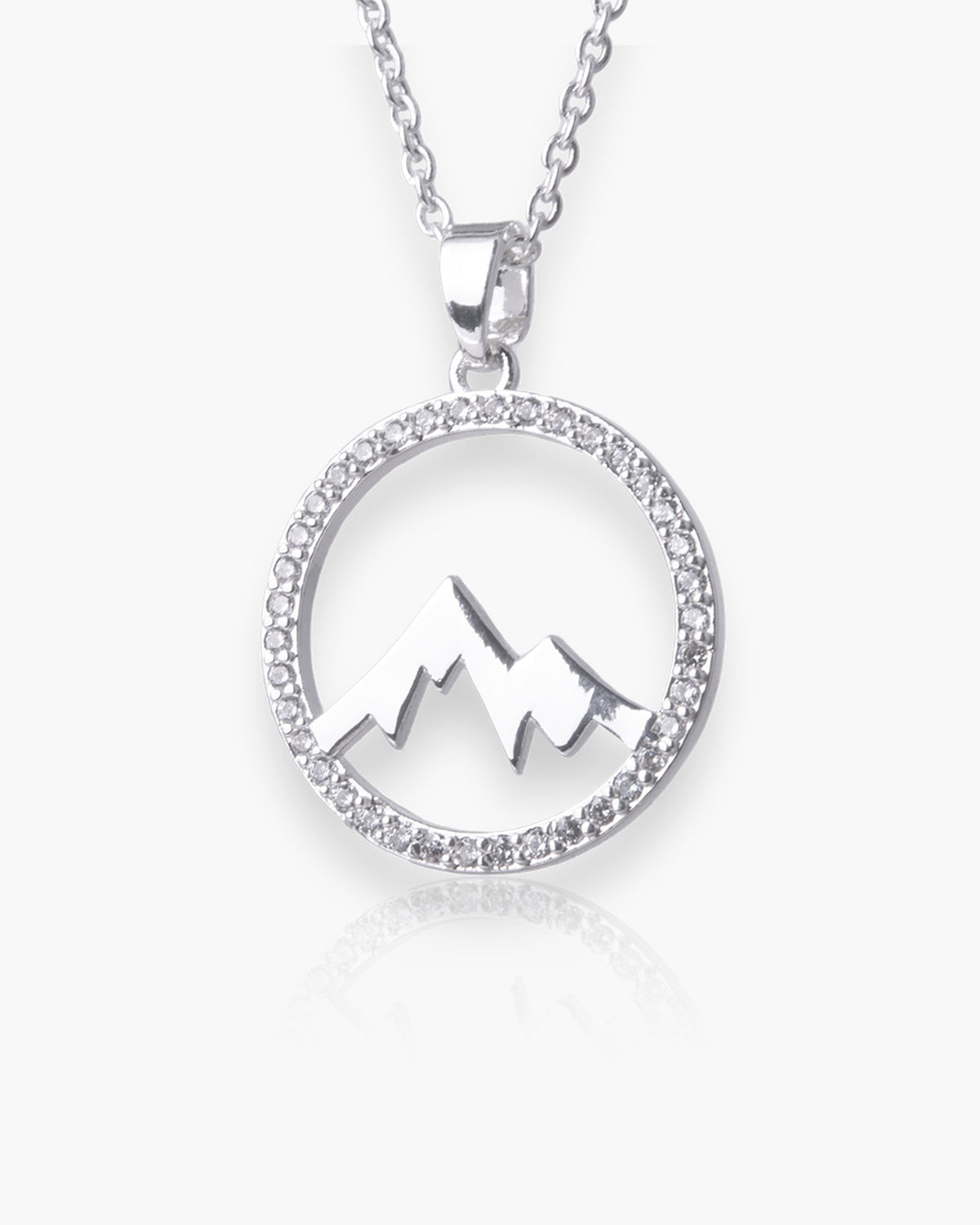 Mountain CZ Open Circle Necklace