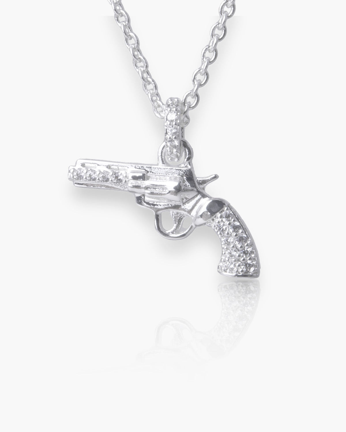 Silver Handgun Necklace