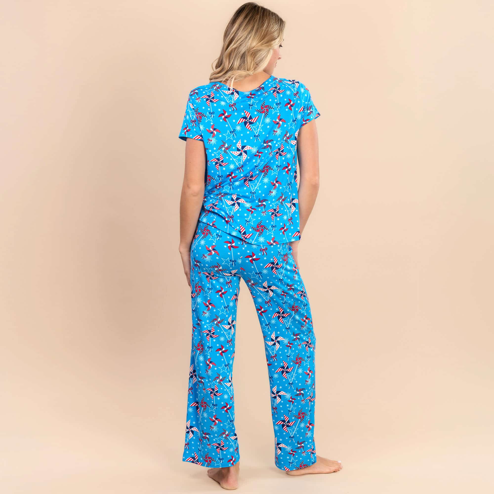 Americana Pinwheels Pajama Pants | 4th of July PJ Bottoms