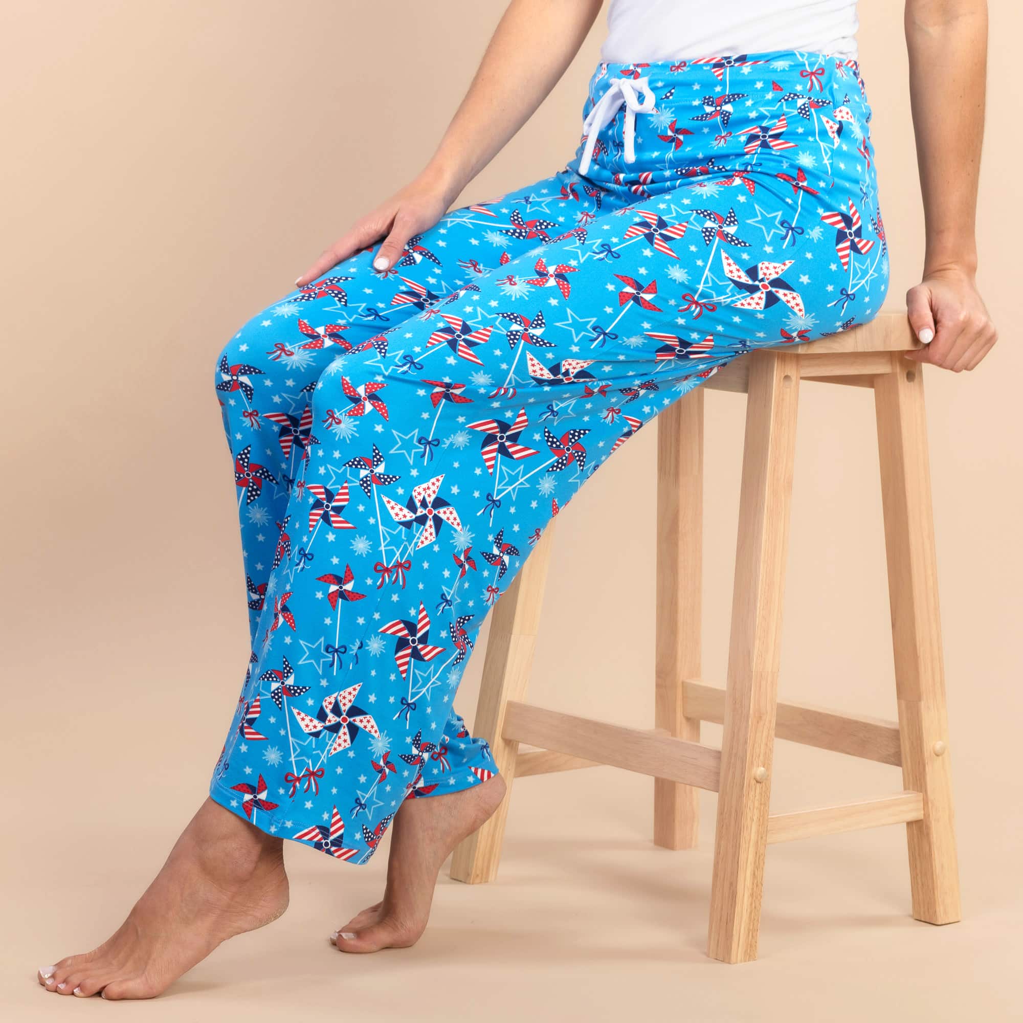 Americana Pinwheels Pajama Pants | 4th of July PJ Bottoms