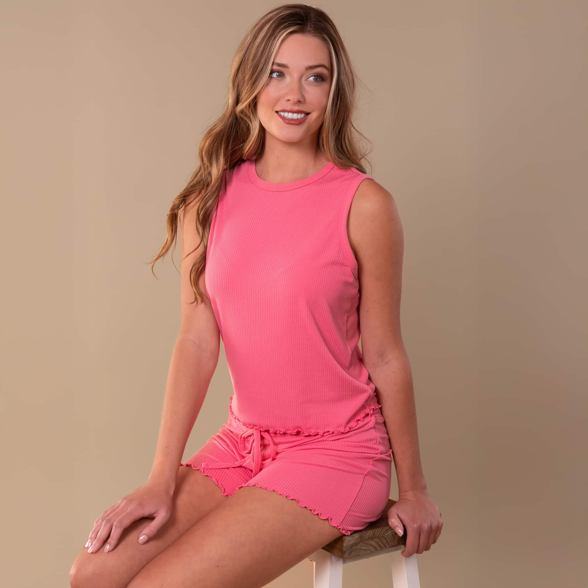 Bliss Pajama Tank Top | Soft Rib-Knit PJs